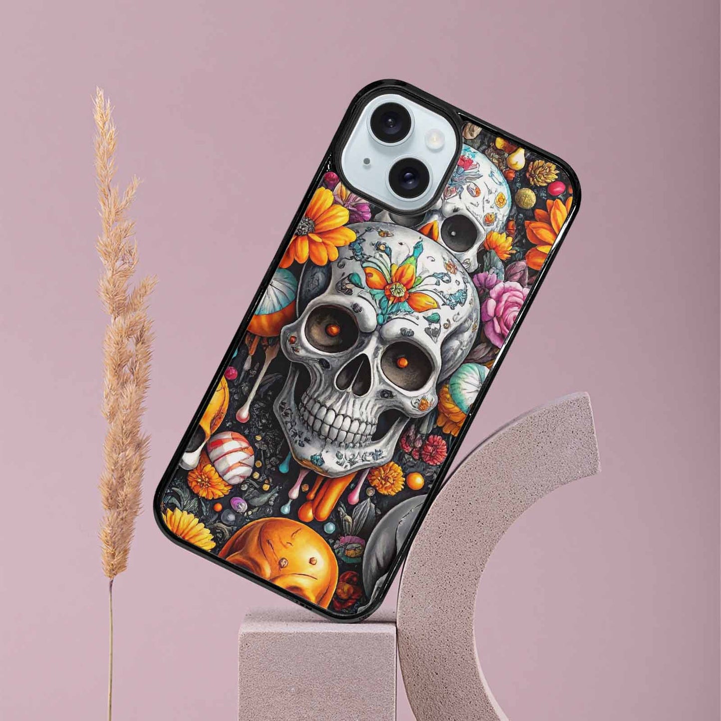 iPhone 15 Plus Case — Greyscale Black And White Dark Black, Unique Phone Case Design