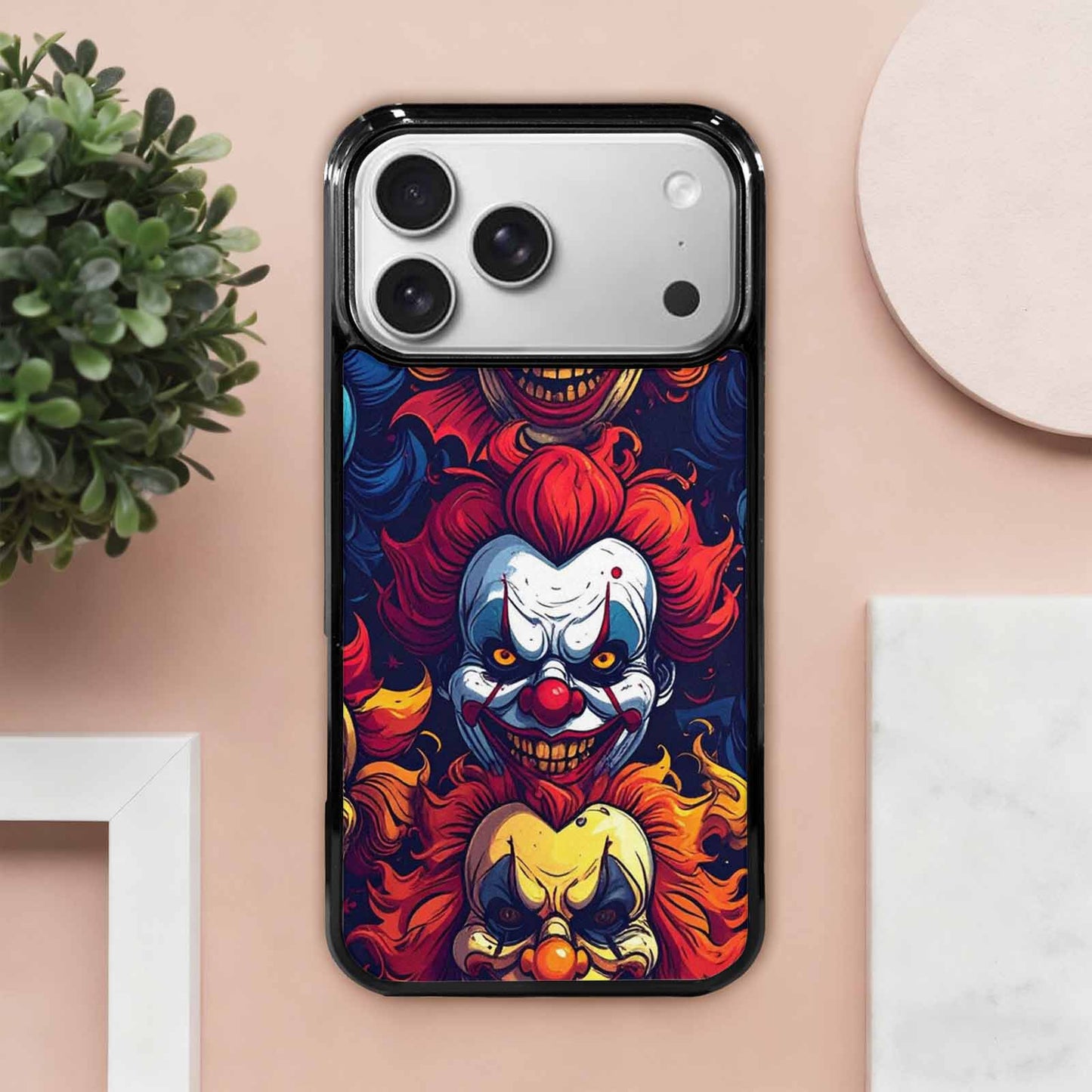 iPhone 17 Pro Max Case — Evil Clowns Heads Faces Cartoon Cute, Personalized Phone Case