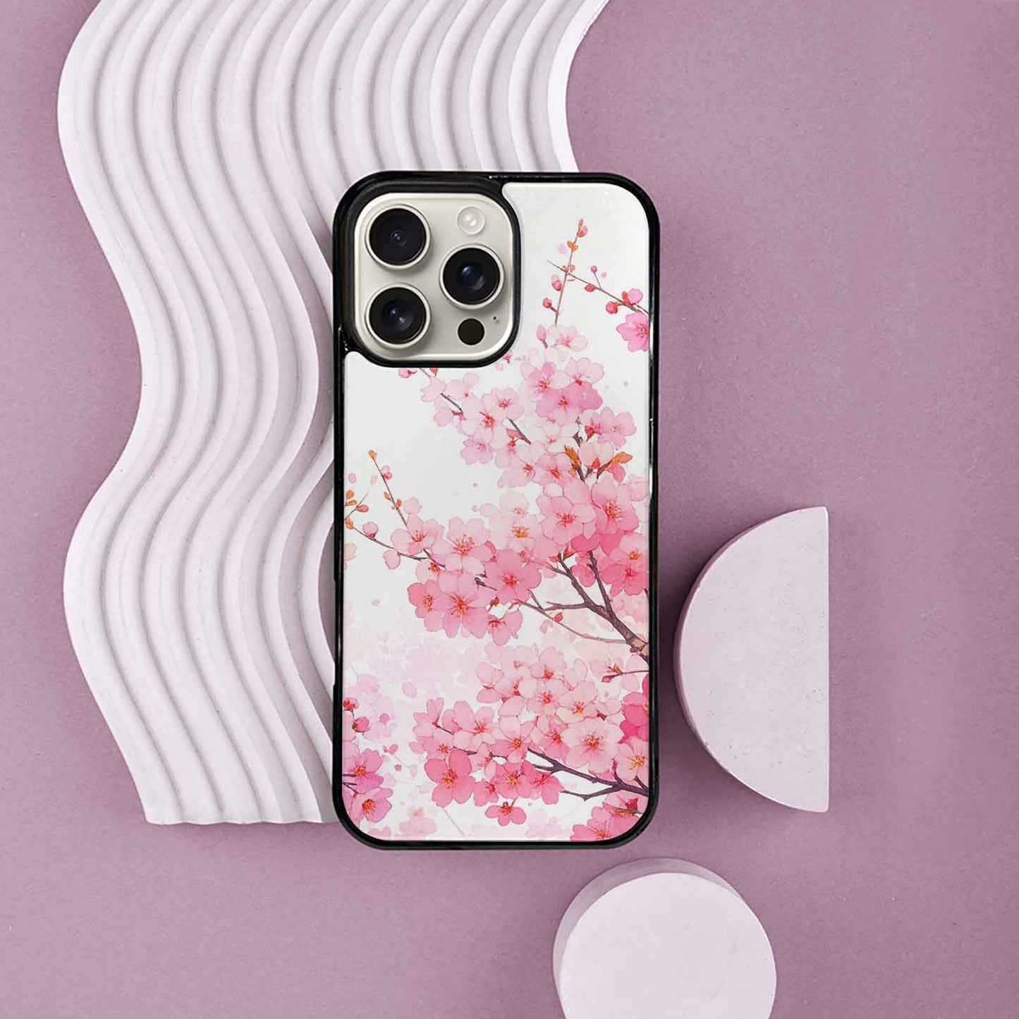 iPhone 16 Pro Max Case — Cherry Blossom Branch Cherry Blo Bir, Custom Designed Case Cover