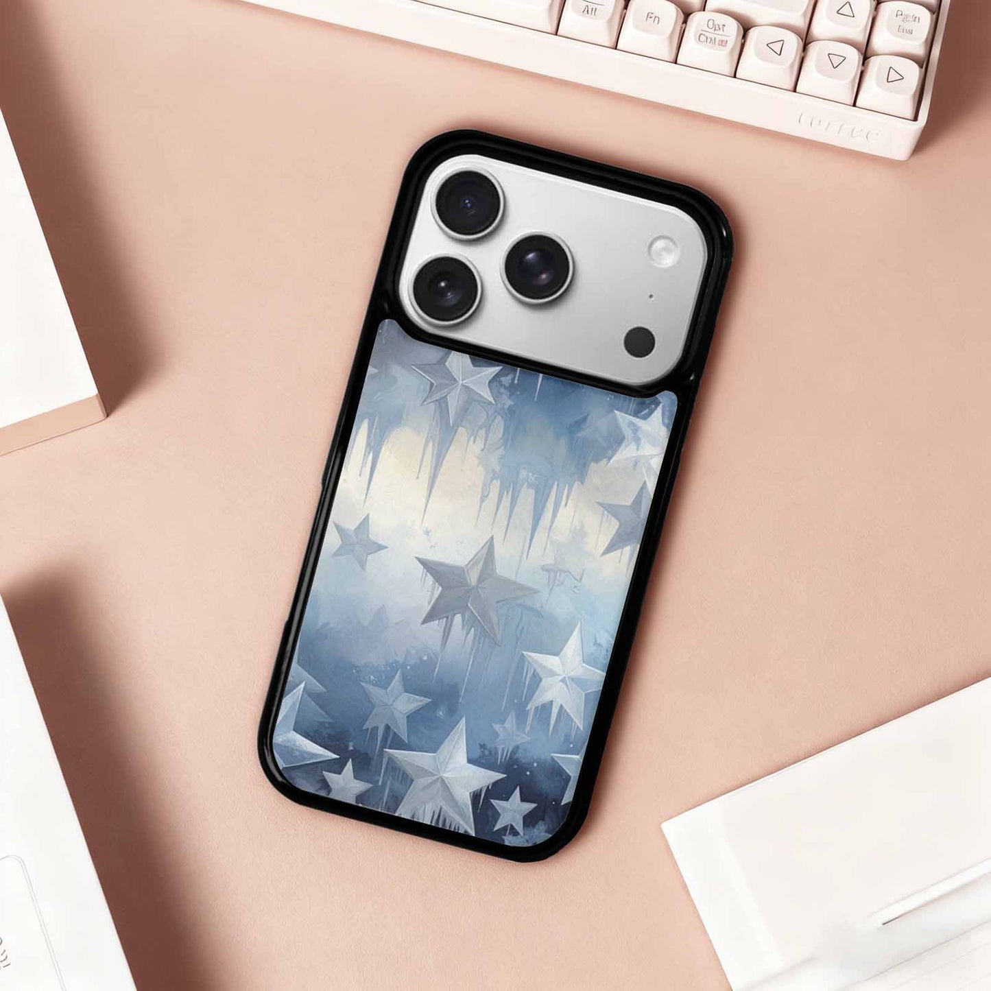 iPhone 17 Pro Case — Seamless Tileable Pattern Of Overlapping Galaxy, Custom Art Phone Cover