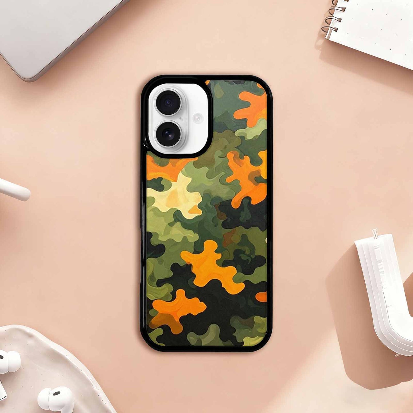 iPhone 17 Case — Small Military Camouflage Blotch Camo, Custom Made Phone Cover