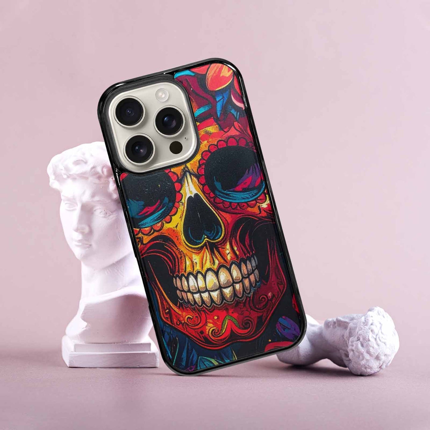 iPhone 16 Pro Case — Graffiti Skull Art Seamless Pattern Vibrant, Personalized Phone Case