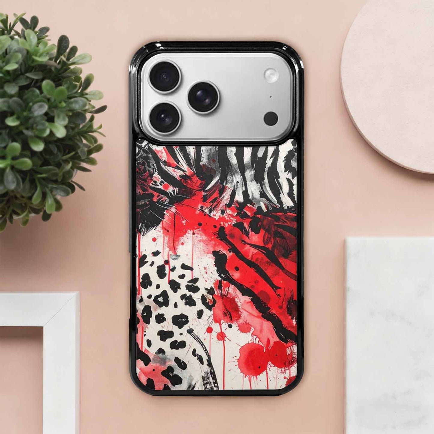 iPhone 17 Pro Max Case — Animal Print (black & Animal Print, Customized Protective Case