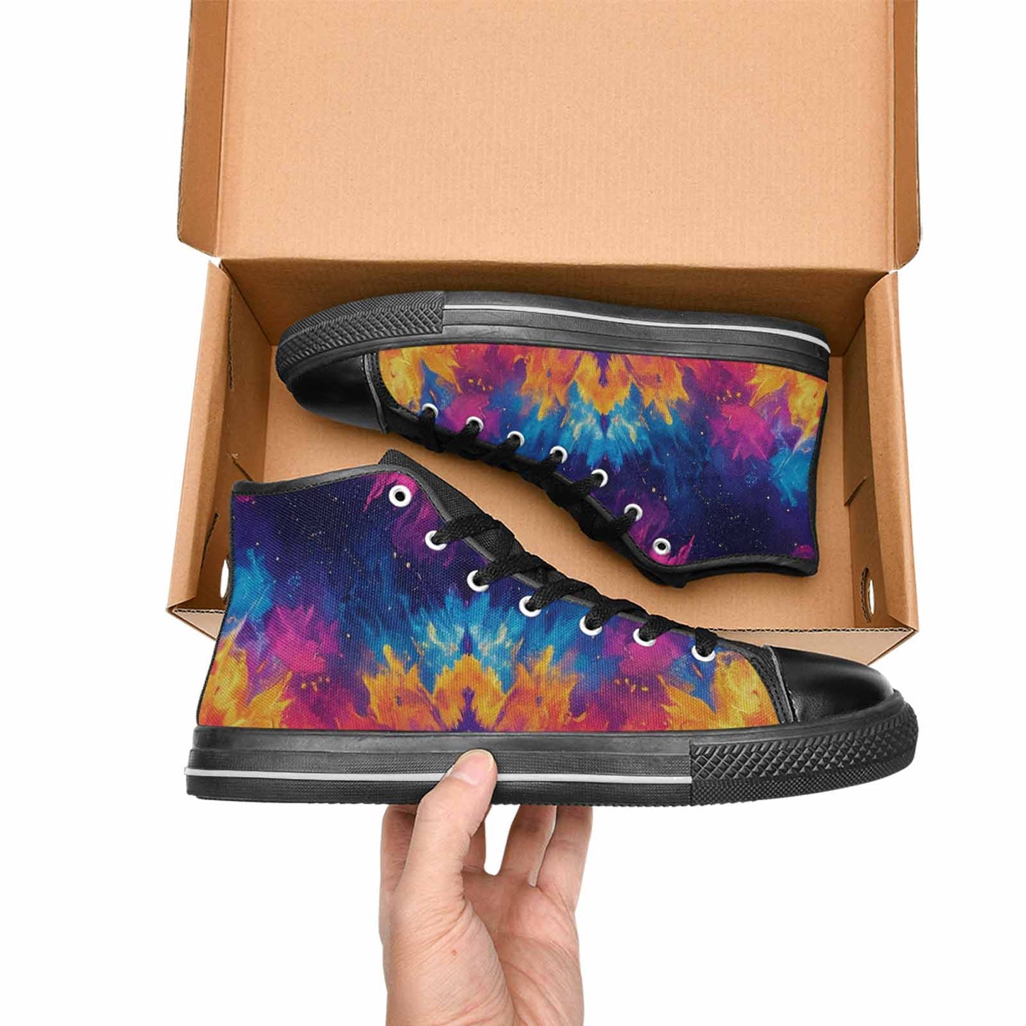 MEN'S Tie Dye Galaxy High Top Canvas Dreamcore Sneakers
