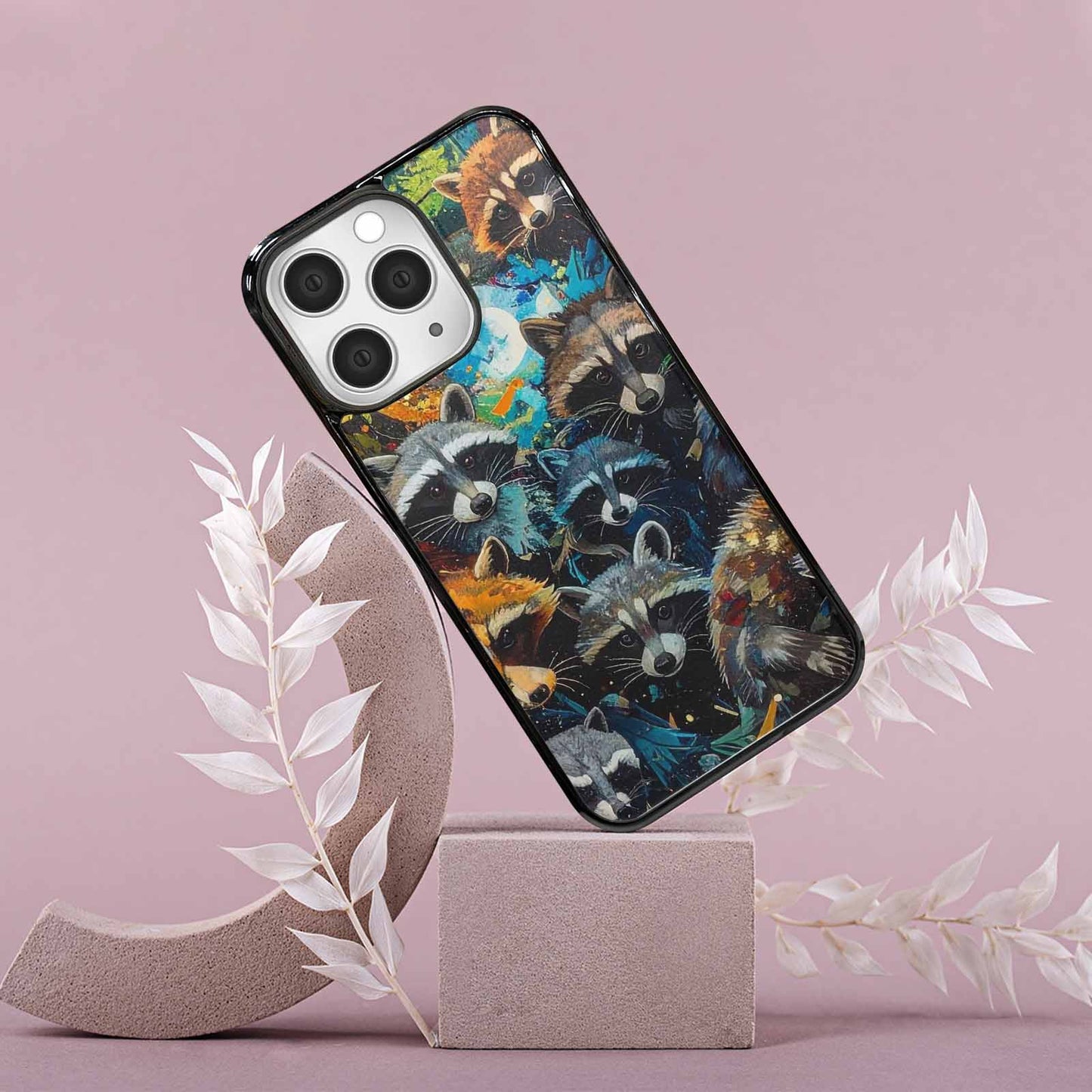 iPhone 15 Pro Max Case — Raccoon Bandit Raccoon Bandit Pattern Hundreds, Original Design Phone Case