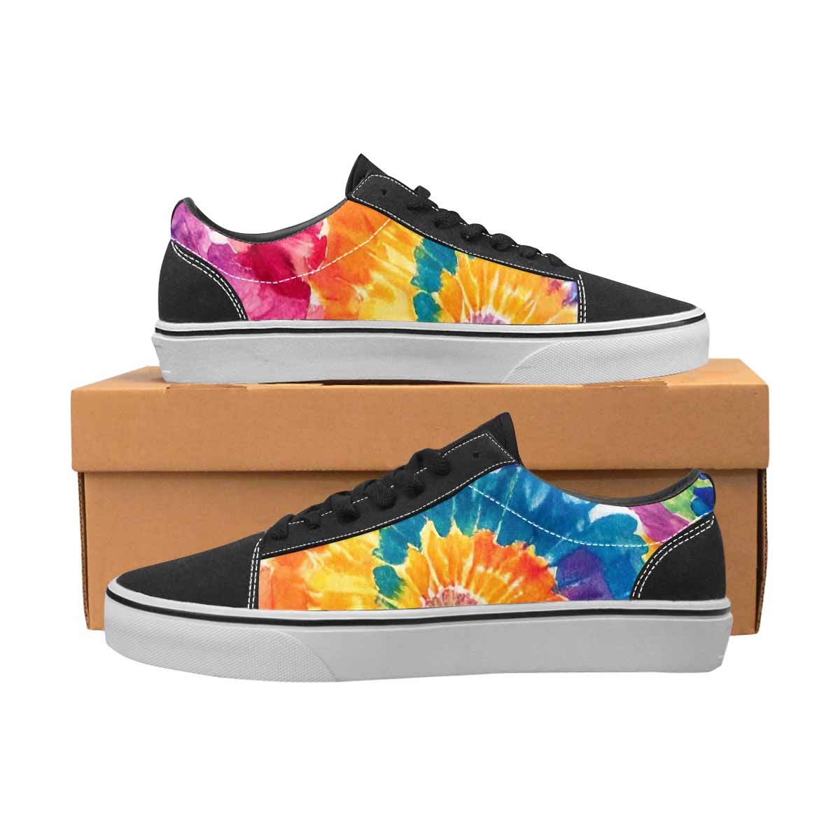 WOMEN'S Tie Dye Swirl Canvas Lace-Up Grunge Shoes