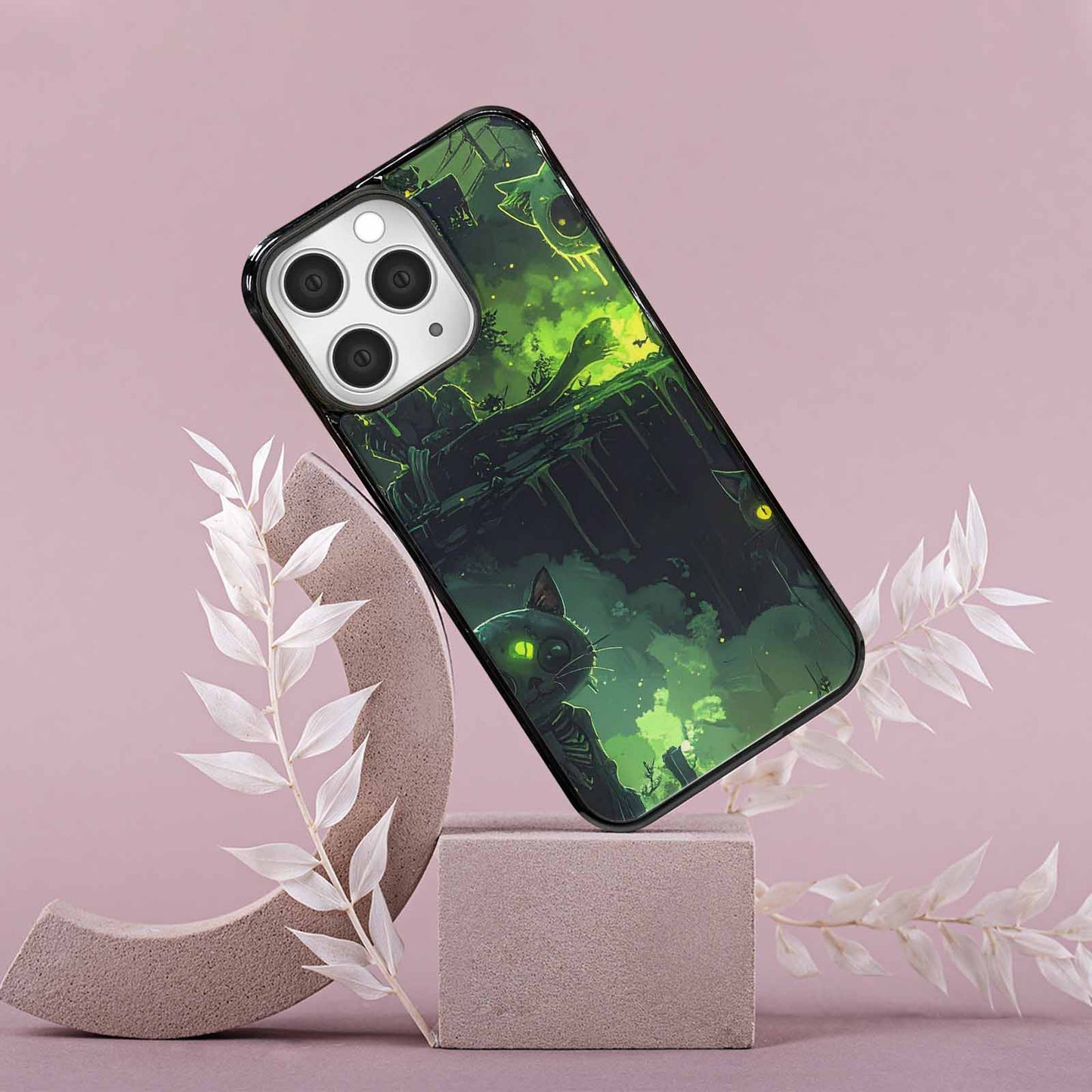 iPhone 15 Pro Max Case — Toxic Melting Skeleton Cats Small Toxic, Customized Protective Case