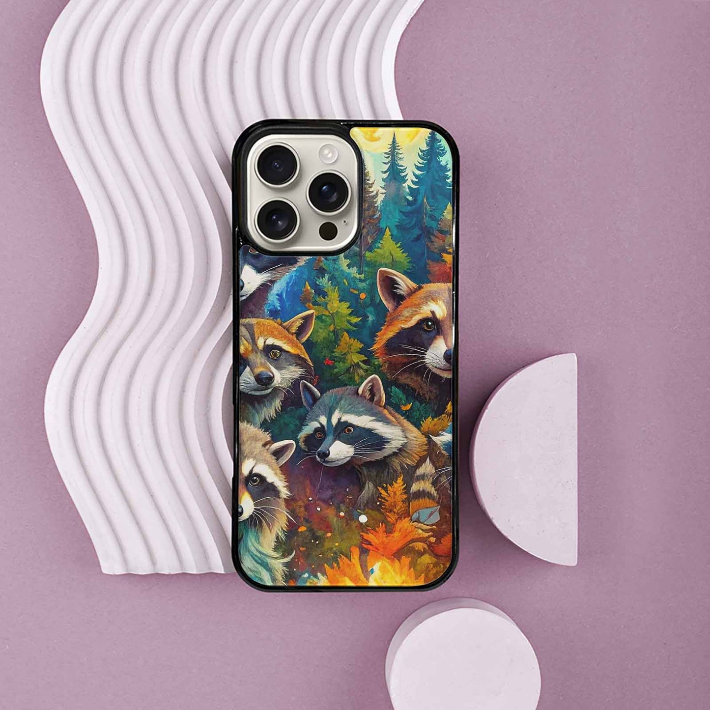 iPhone 16 Pro Max Case — Raccoon Bandit Raccoon Bandit Pattern Hundreds, Unique Phone Case Design