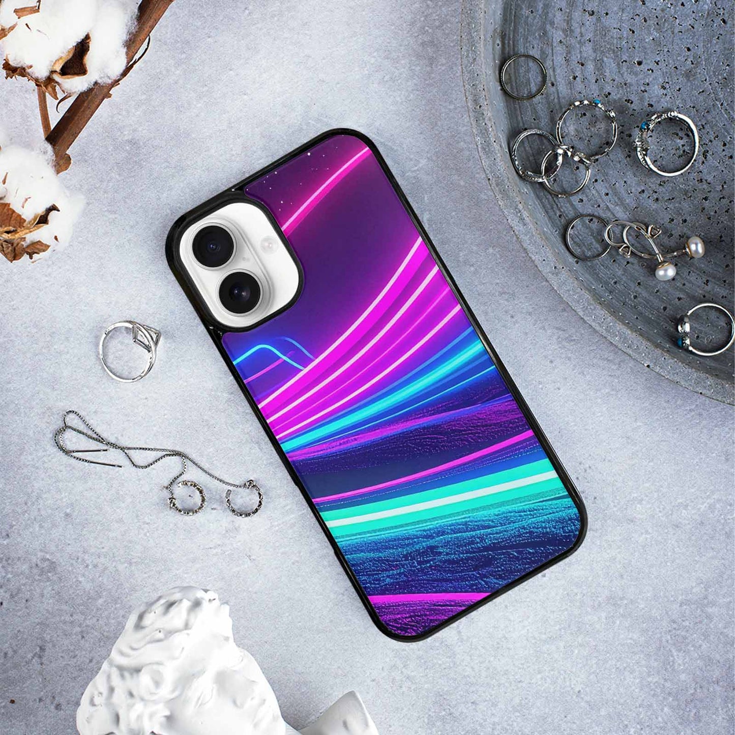 iPhone 16 Plus Case — 80s Neon Cartoon Custom, Original Design Phone Case