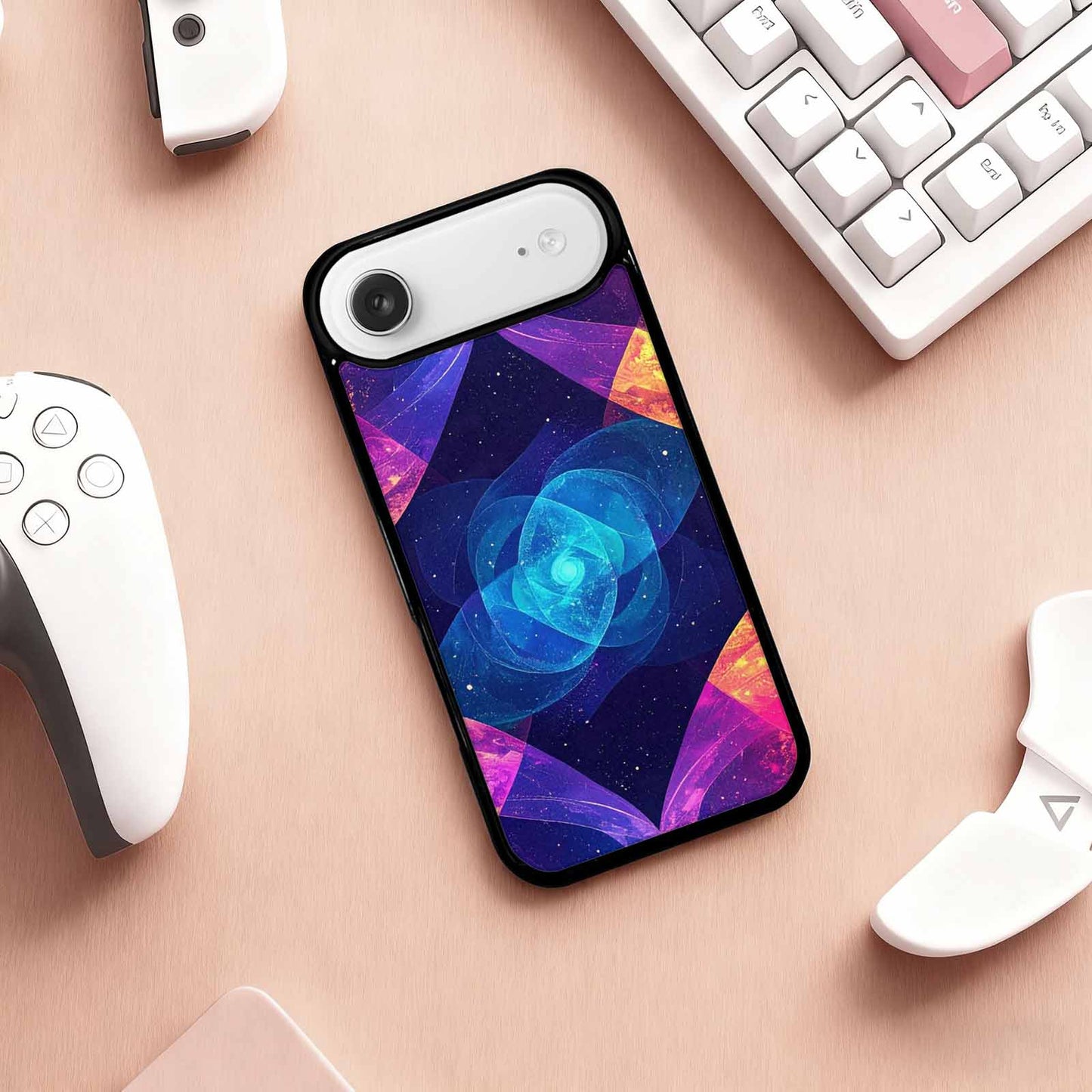iPhone 17 Air Case — Rose Galaxy Art Seamless Pattern Galaxy, Custom Print Case Cover