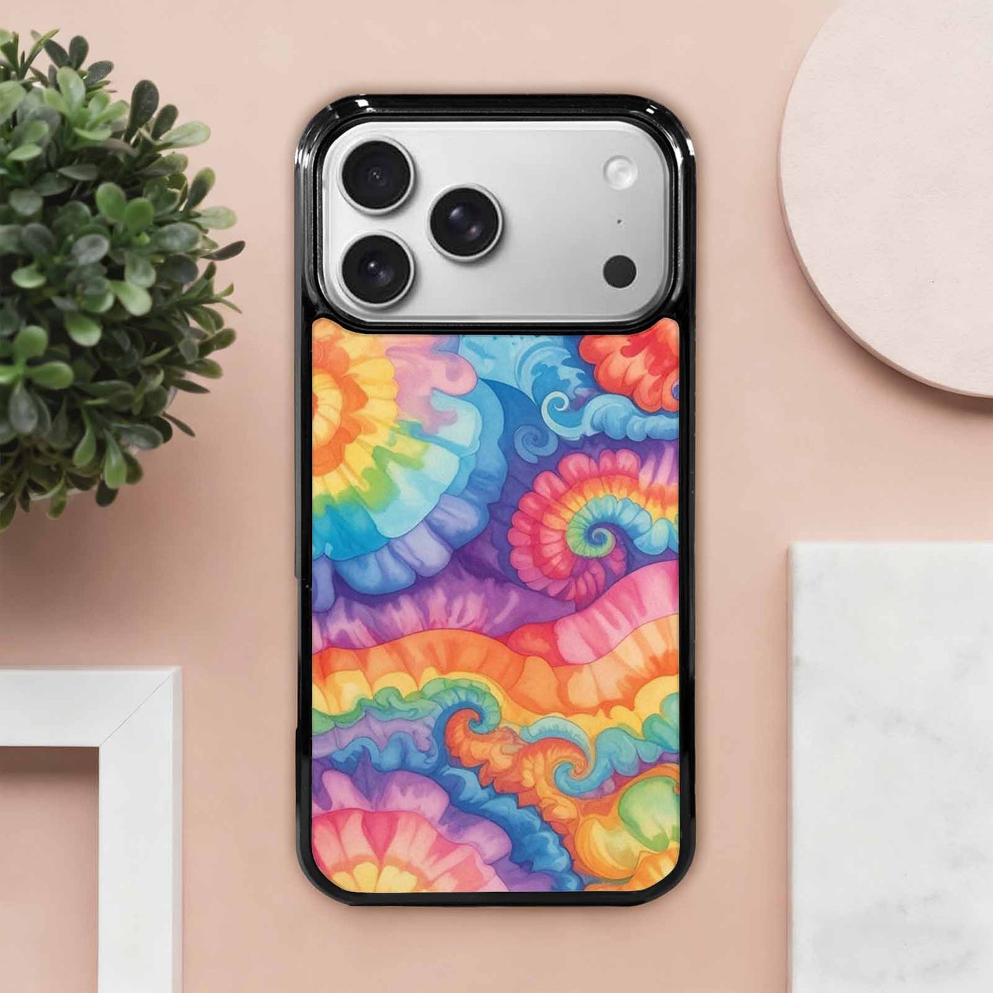 iPhone 17 Pro Max Case — Tie Dye Swirls Tie Dye Tie, Customized Protective Case