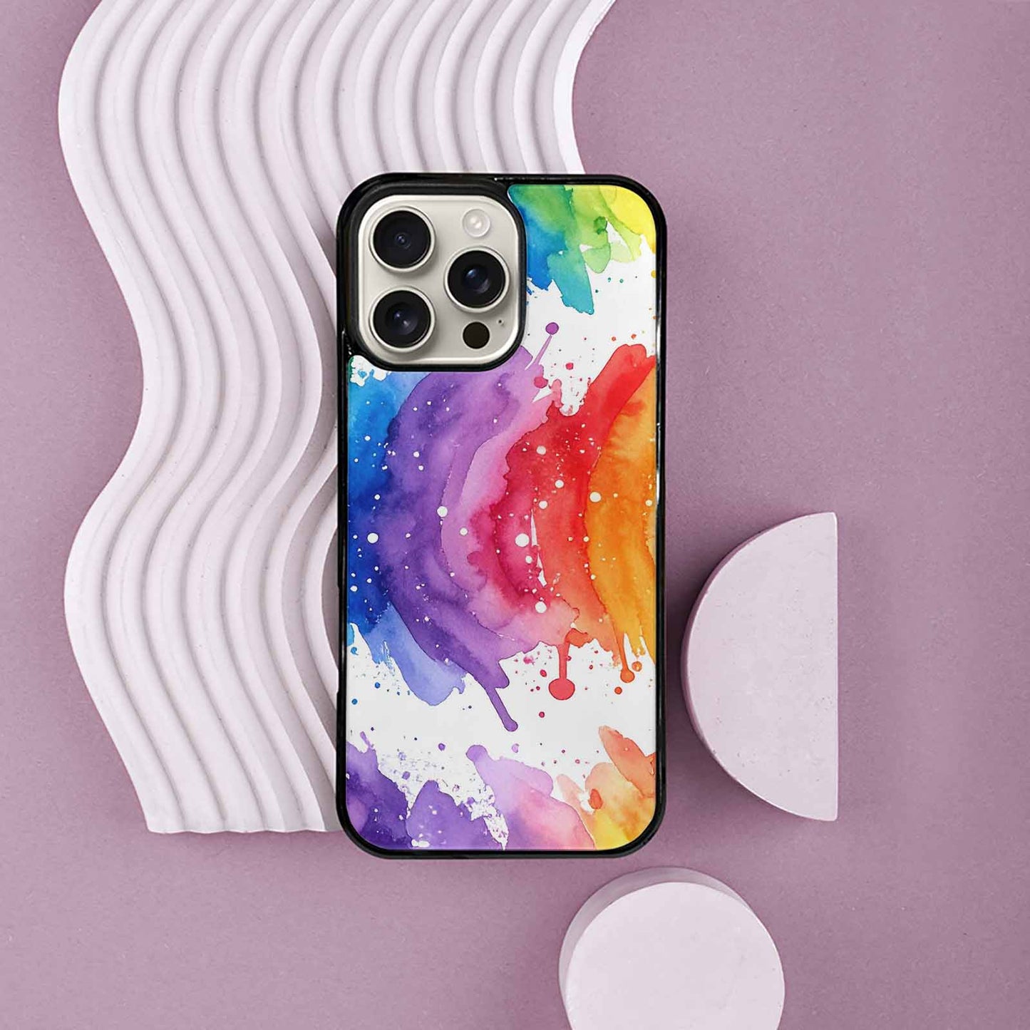 iPhone 16 Pro Max Case — Watercolor Splash Abstract Pattern Seamless Repeat, Custom Art Phone Cover