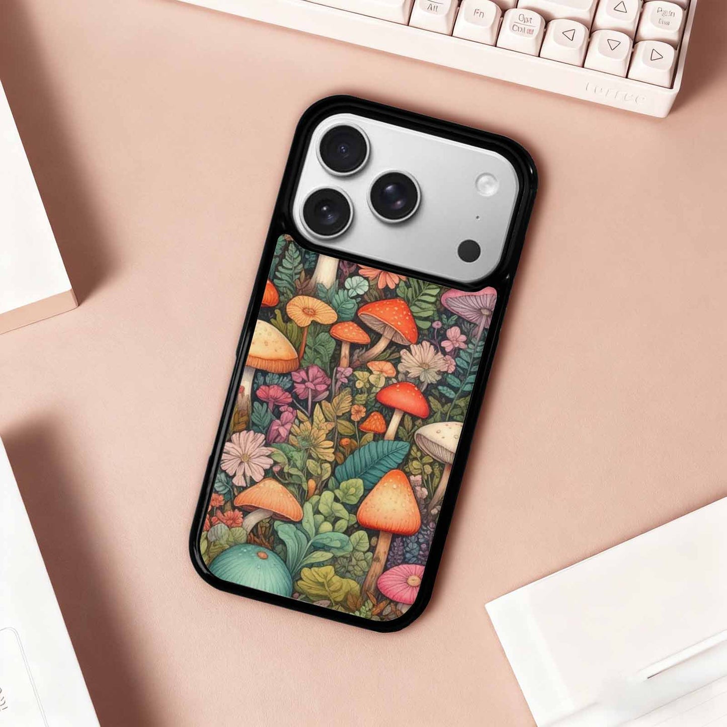 iPhone 17 Pro Case — Mushrooms Botanicalmushrooms P Qwd Floral, Custom Made Phone Cover