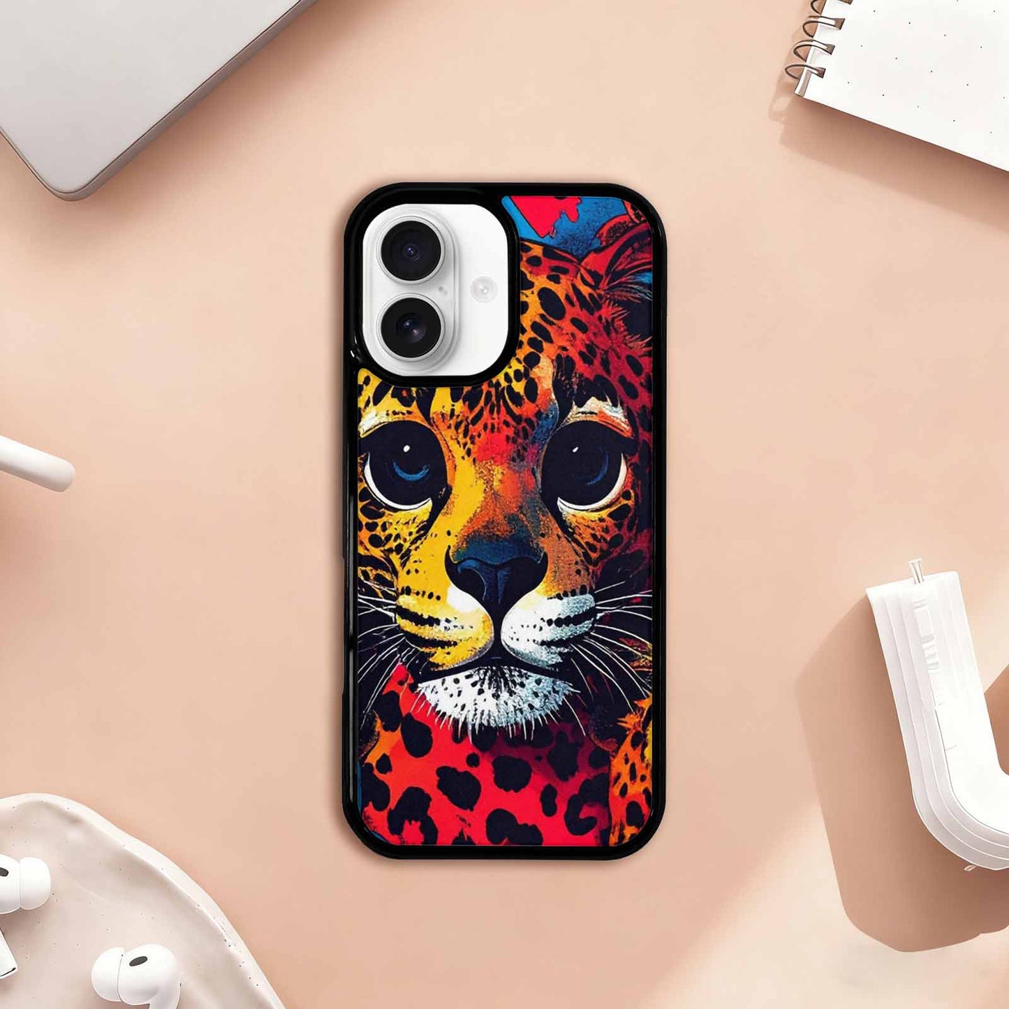 iPhone 17 Case — Leopard Print Skull Seamless Gothic Skulls, Custom Print Case Cover