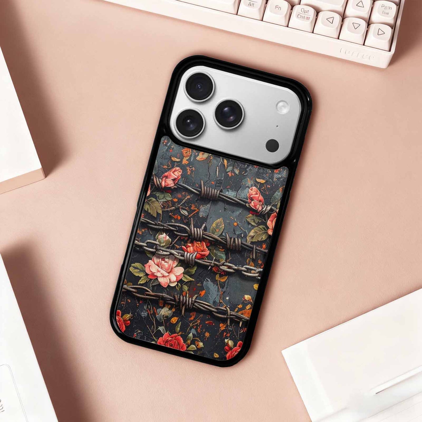 iPhone 17 Pro Case — Small Barbed Wire And Chain Original, Custom Print Case Cover