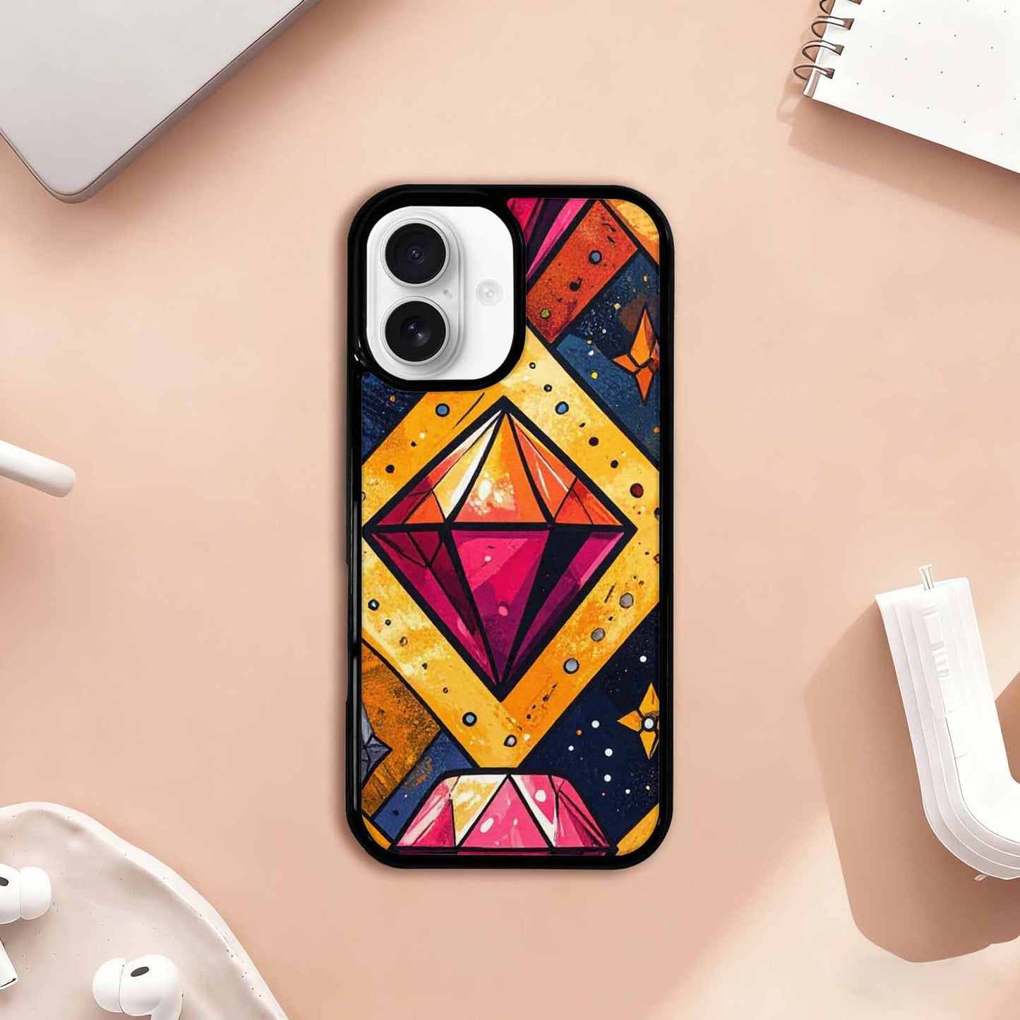 iPhone 17 Case — Vintage Summer Diamond Retro Vintage, Original Design Phone Case