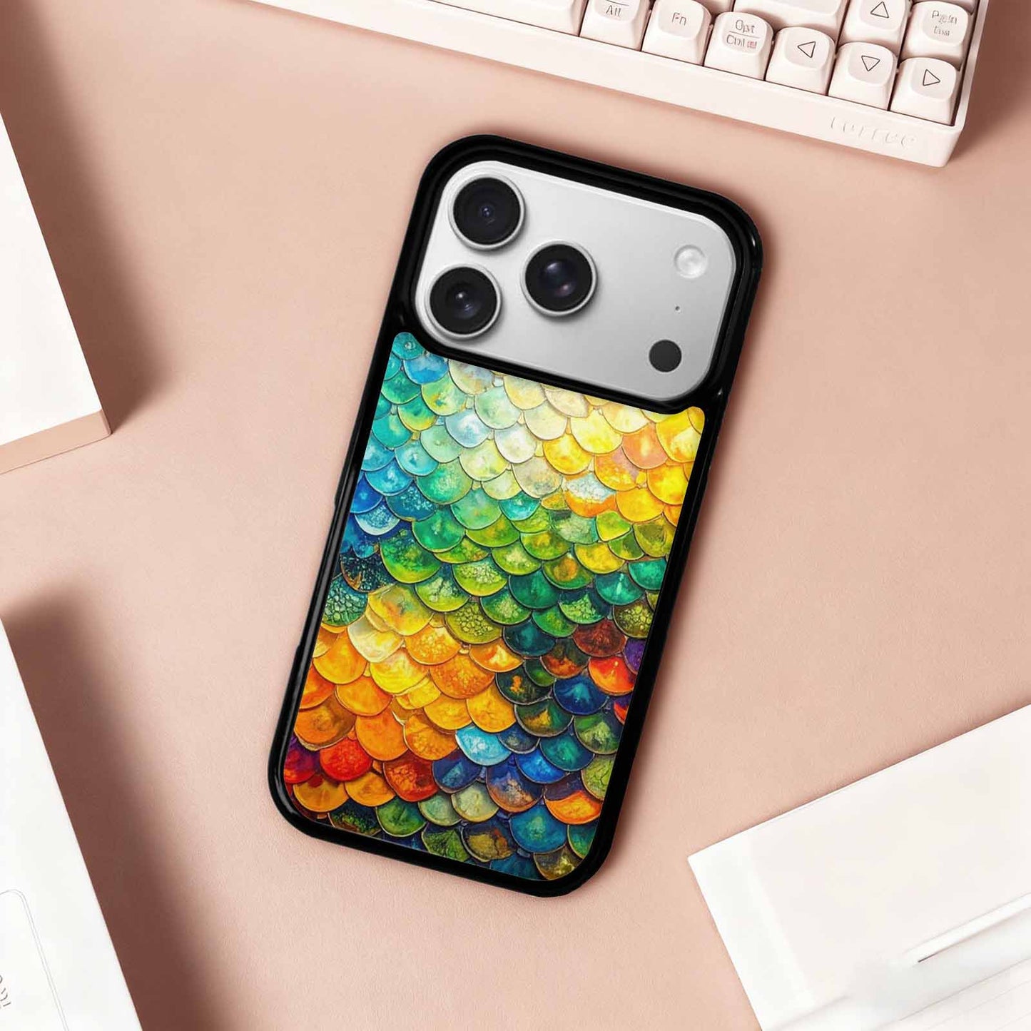 iPhone 17 Pro Case — Reptile Scale Full Color Vibrant Original, Custom Made Phone Cover