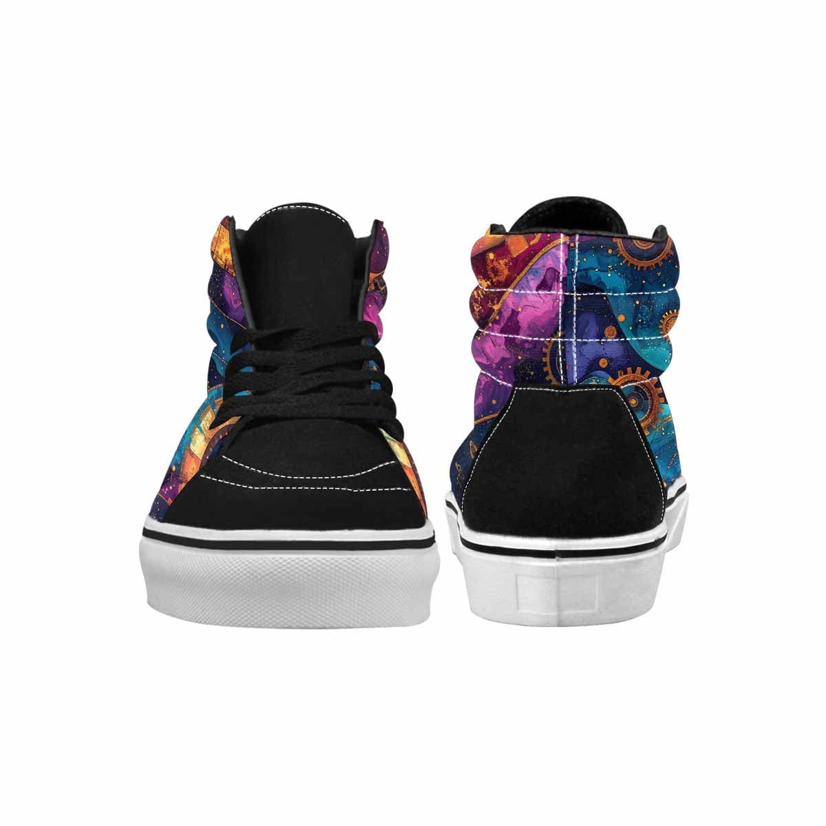 WOMEN'S Steampunk Galaxy High Top Canvas Vivid Shoes