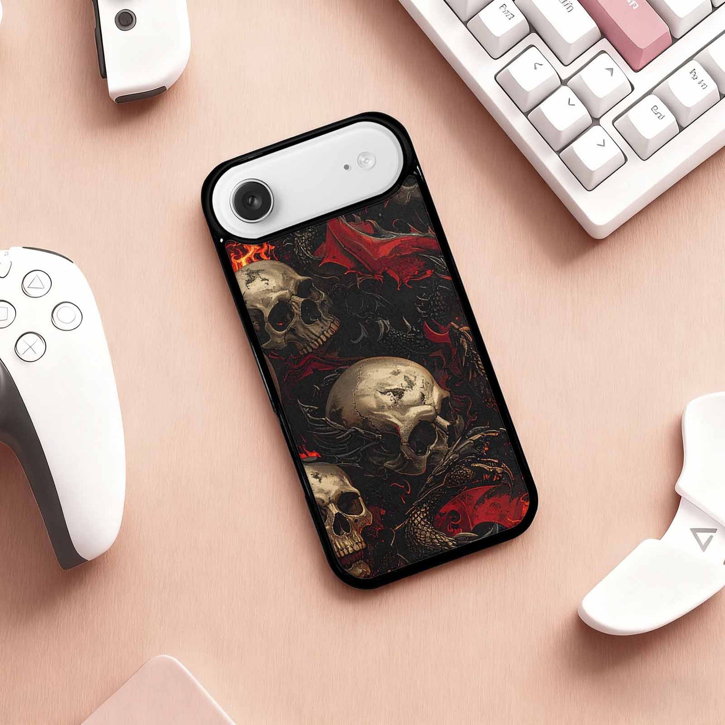 iPhone 17 Air Case — Skull Dark Art Gothic Print Gothic, Custom Printed Phone Case