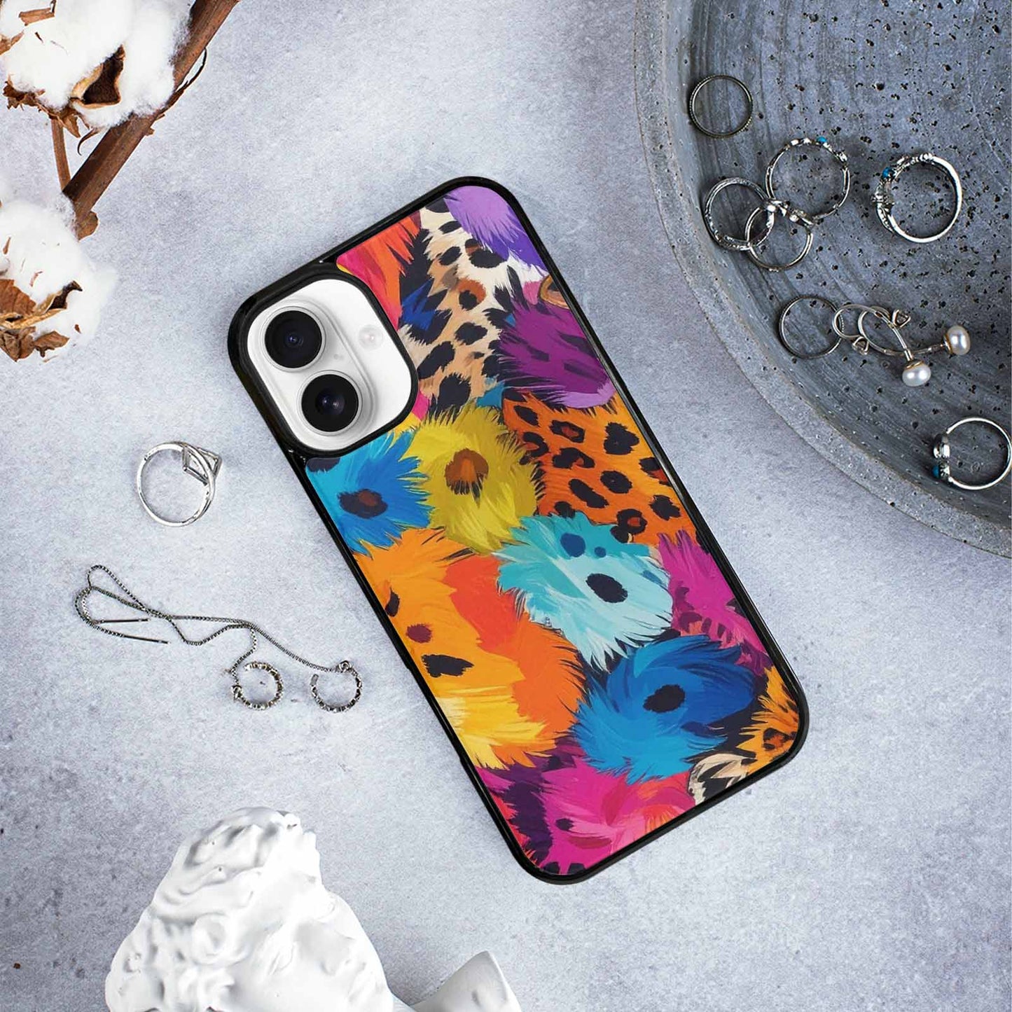 iPhone 16 Plus Case — Full Color Vibrantanimal Print A, Original Design Phone Case