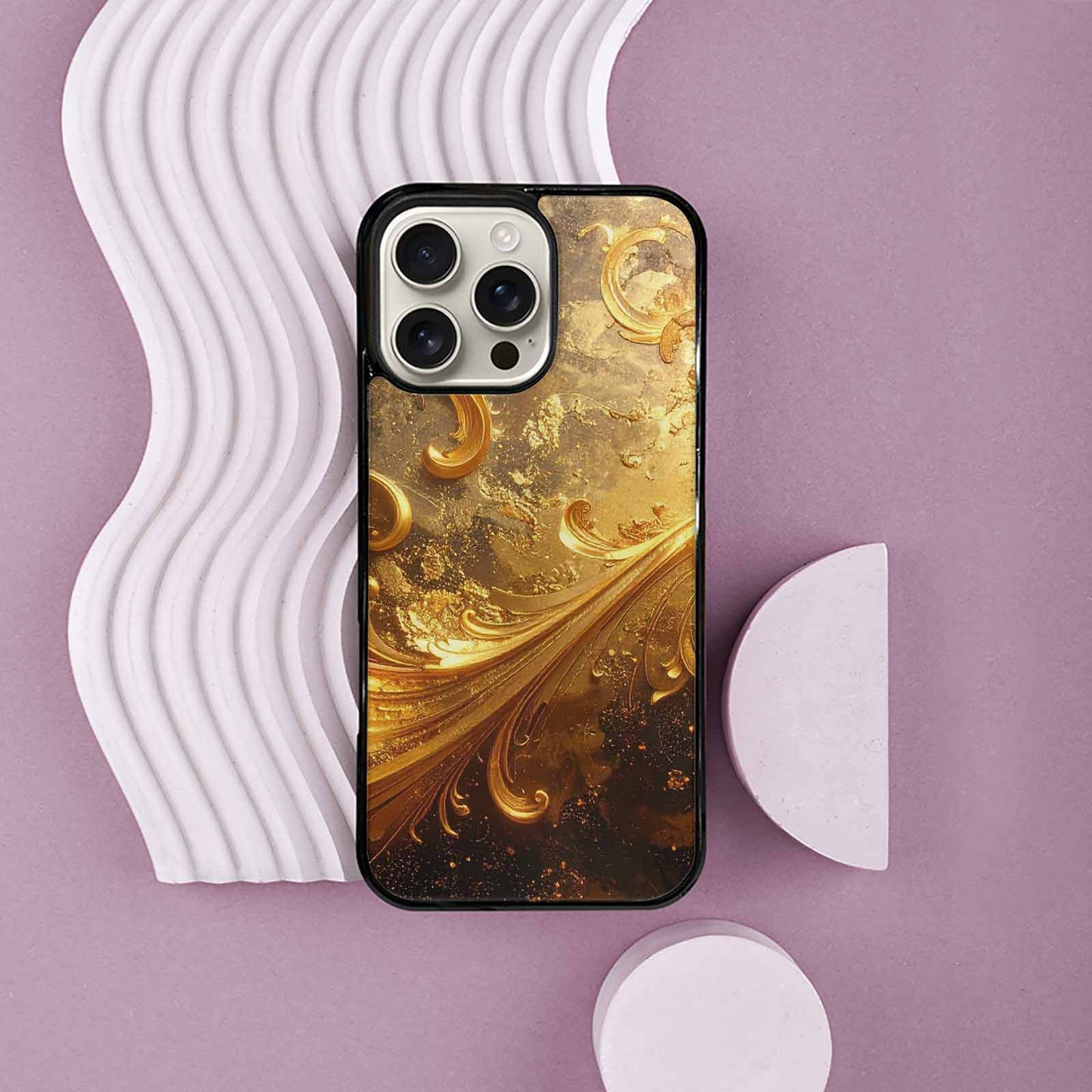 iPhone 16 Pro Max Case — Klimt Gold Leaf Artwork Pattern, Unique Phone Case Design