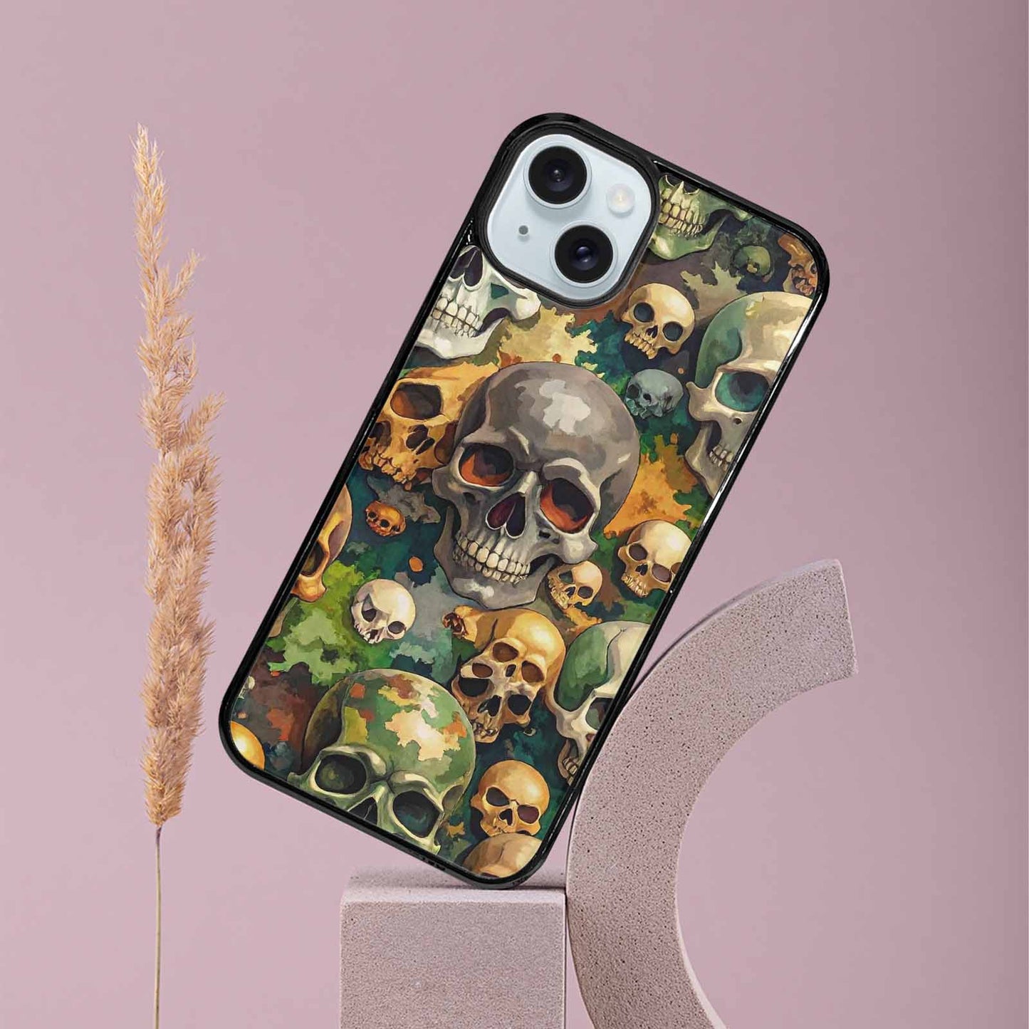 iPhone 15 Plus Case — Skulls Camoskulls Pattern Hu Avd, Original Design Phone Case