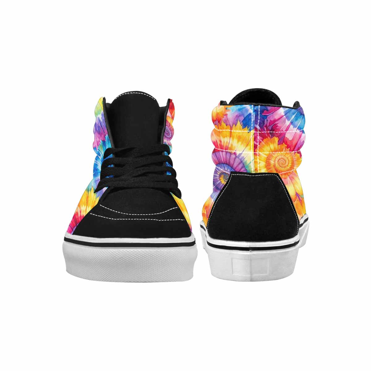 WOMEN'S Tie Dye Swirl High Top Canvas Dreamcore Custom Sneakers