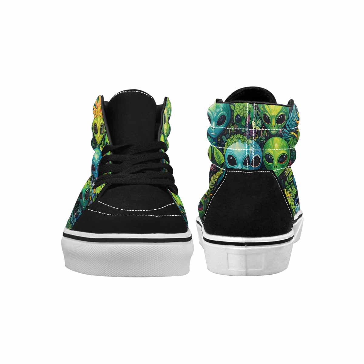 MEN'S Aliens High Top Canvas Cottagecore Custom Sneakers