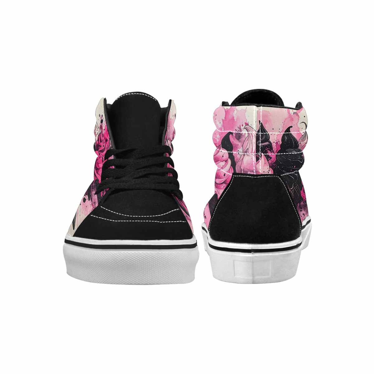 MEN'S Ice Cream Motif High Top Canvas Dreamcore Custom Shoes