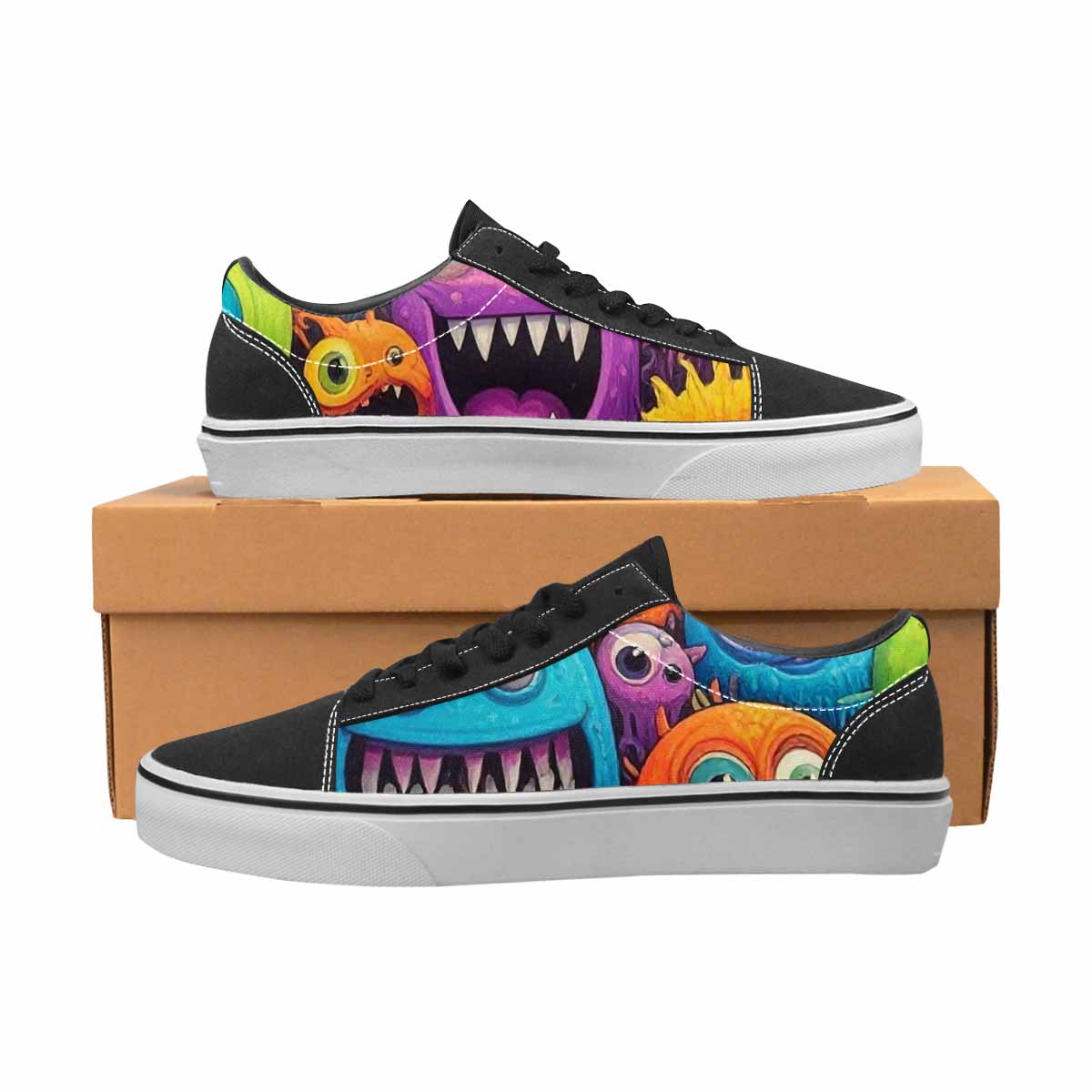 WOMEN'S Multi Lace-Up Canvas Neon Fantasy Shoes