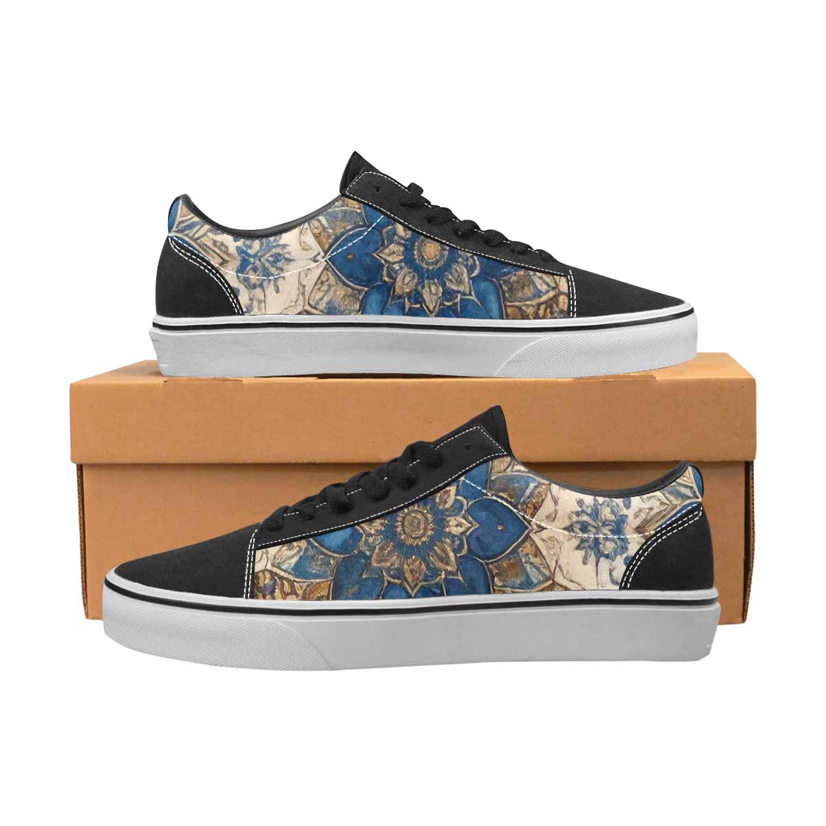MEN'S Mandala Canvas Lace-Up Vivid Custom Shoes