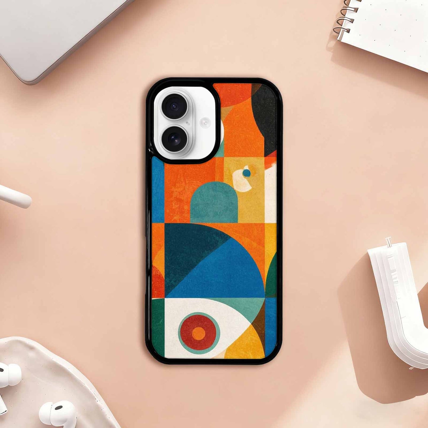 iPhone 17 Case — Memphis Art Pattern Retro Vintage, Personalized Phone Case