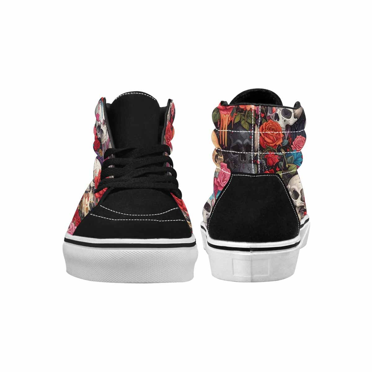 MEN'S Skulls Roses Skulls Roses High Top Canvas Dreamlike Custom Shoes
