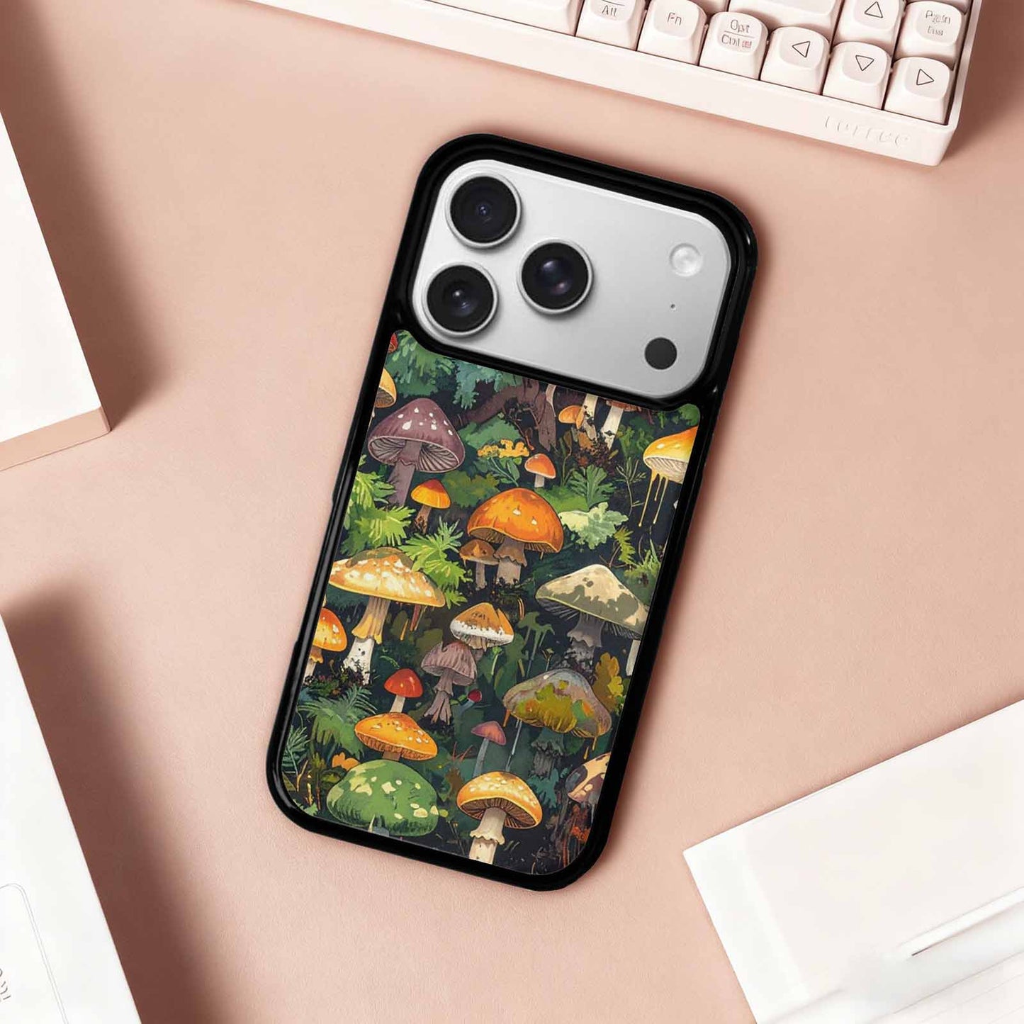 iPhone 17 Pro Case — Mushrooms Camomushrooms Patter Kfe Camo, Custom Printed Phone Case
