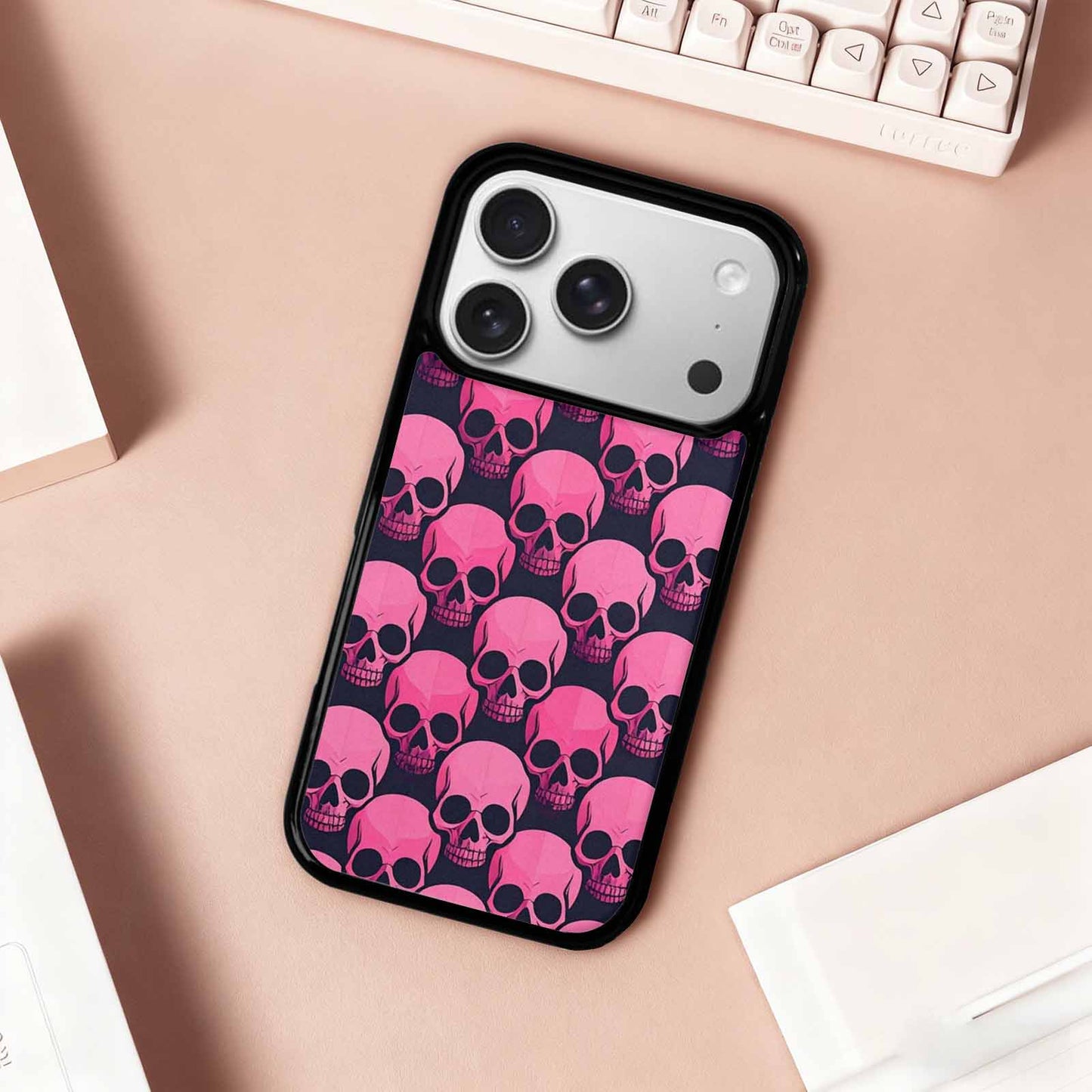 iPhone 17 Pro Case — Skull Dark Art Gothic Print Gothic, Custom Made Phone Cover