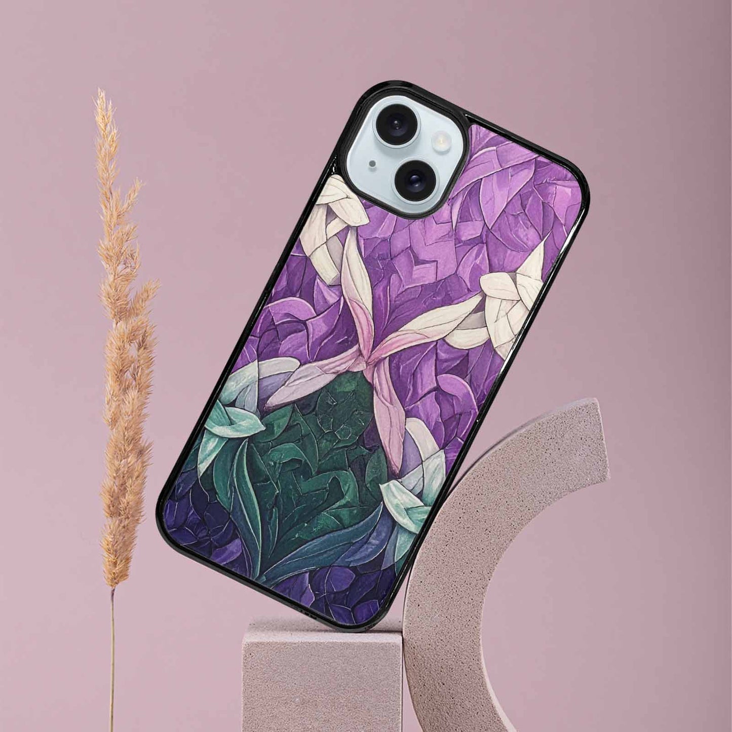 iPhone 15 Plus Case — Genderqueer Flag Color Theme Small Rainbow, Custom Designed Case Cover