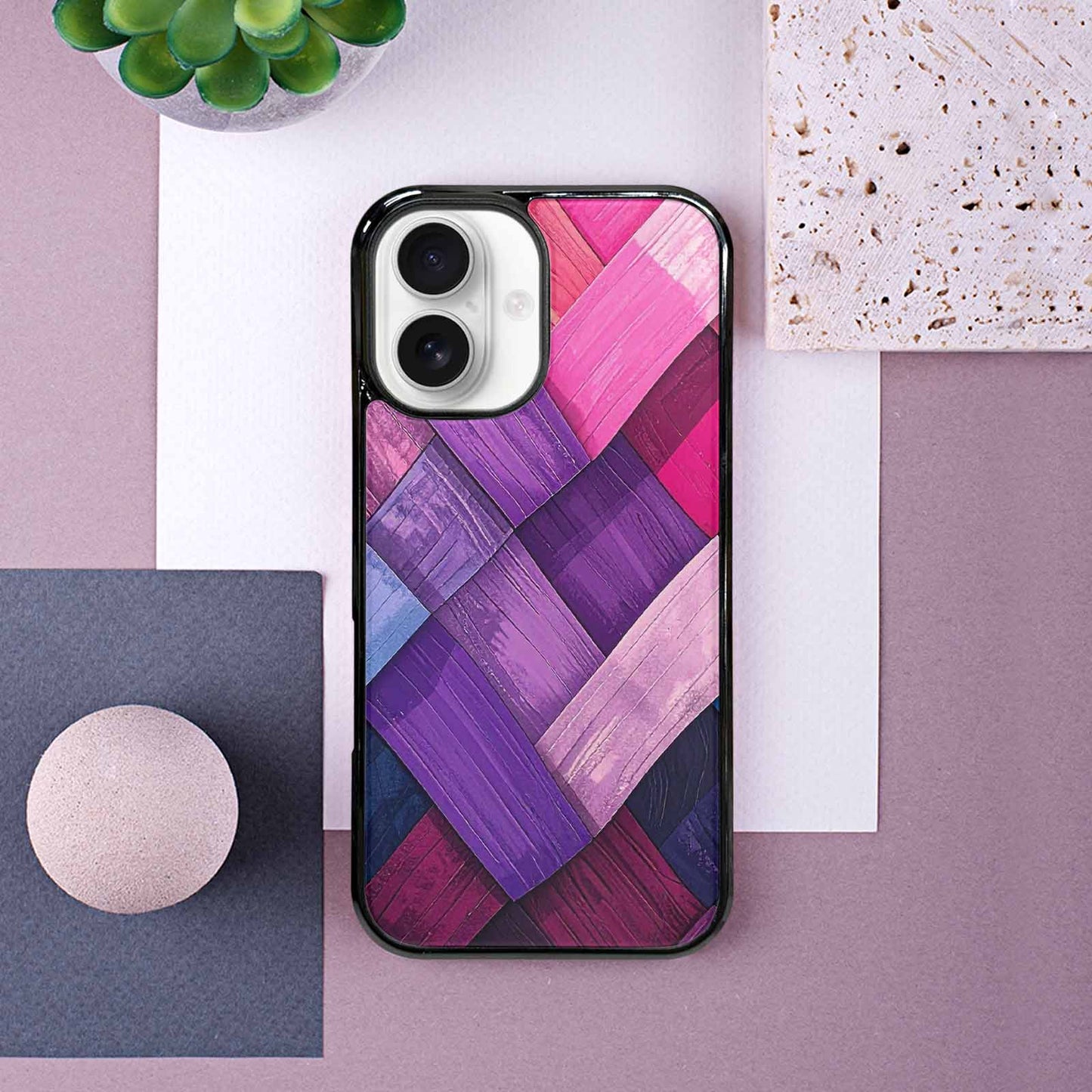 iPhone 16 Case — Genderfluid Flag Color Theme Small Rainbow, Original Design Phone Case