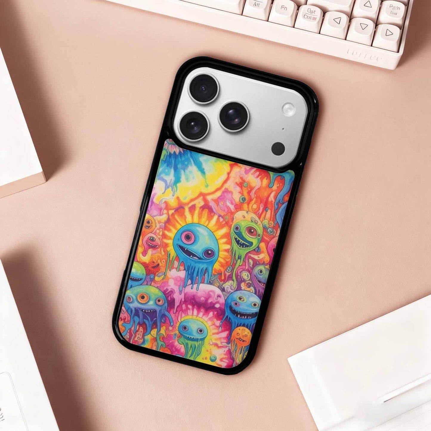 iPhone 17 Pro Case — Aliens Tie Dyemelting Aliens P Tie, Original Design Phone Case