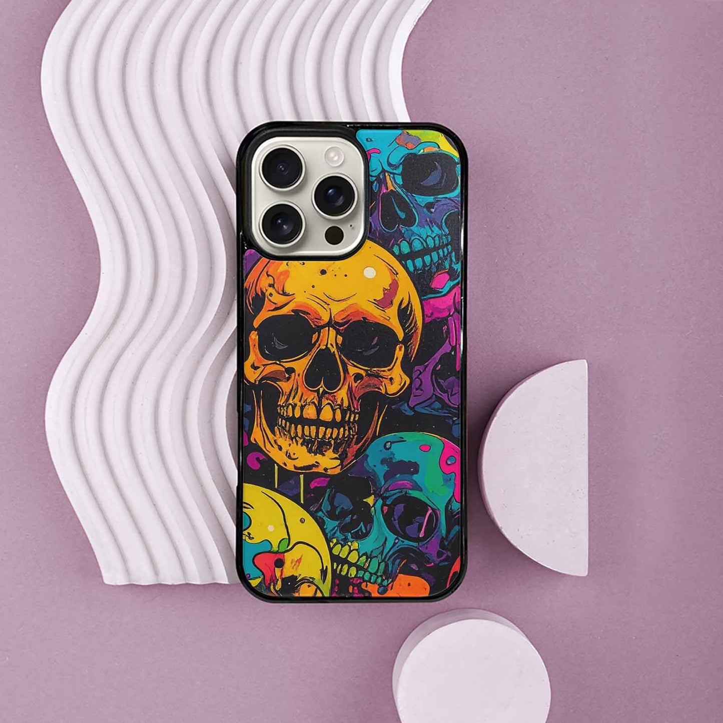 iPhone 16 Pro Max Case — 1000s Of Skulls Digital Camo Drip, Original Design Phone Case