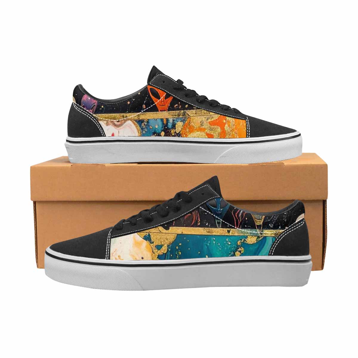 WOMEN'S Aliens Marble Aliens Lace-Up Canvas Y2K Shoes