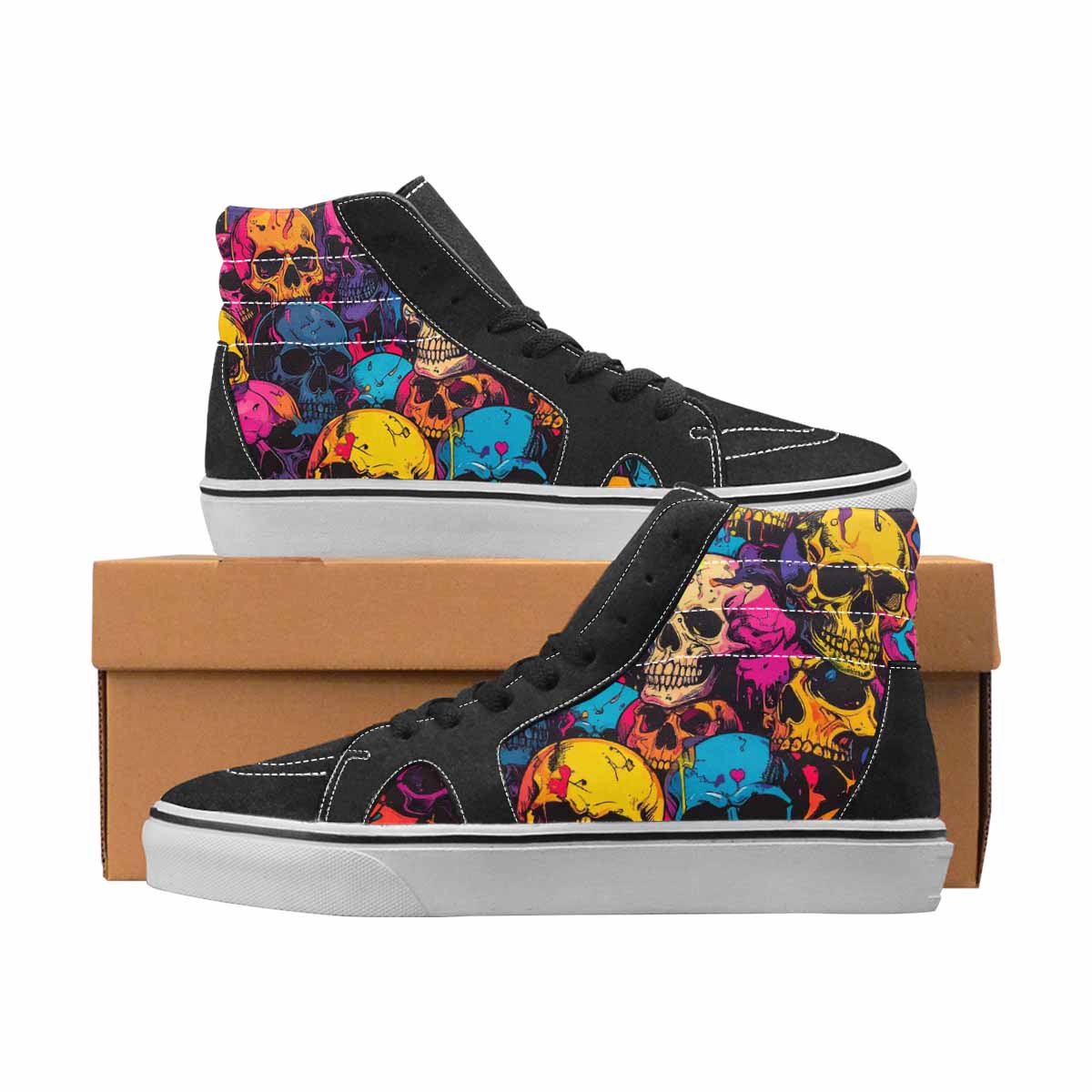 Digital Camo Skull Canvas Shoes | Women's | Freaky Shoes®