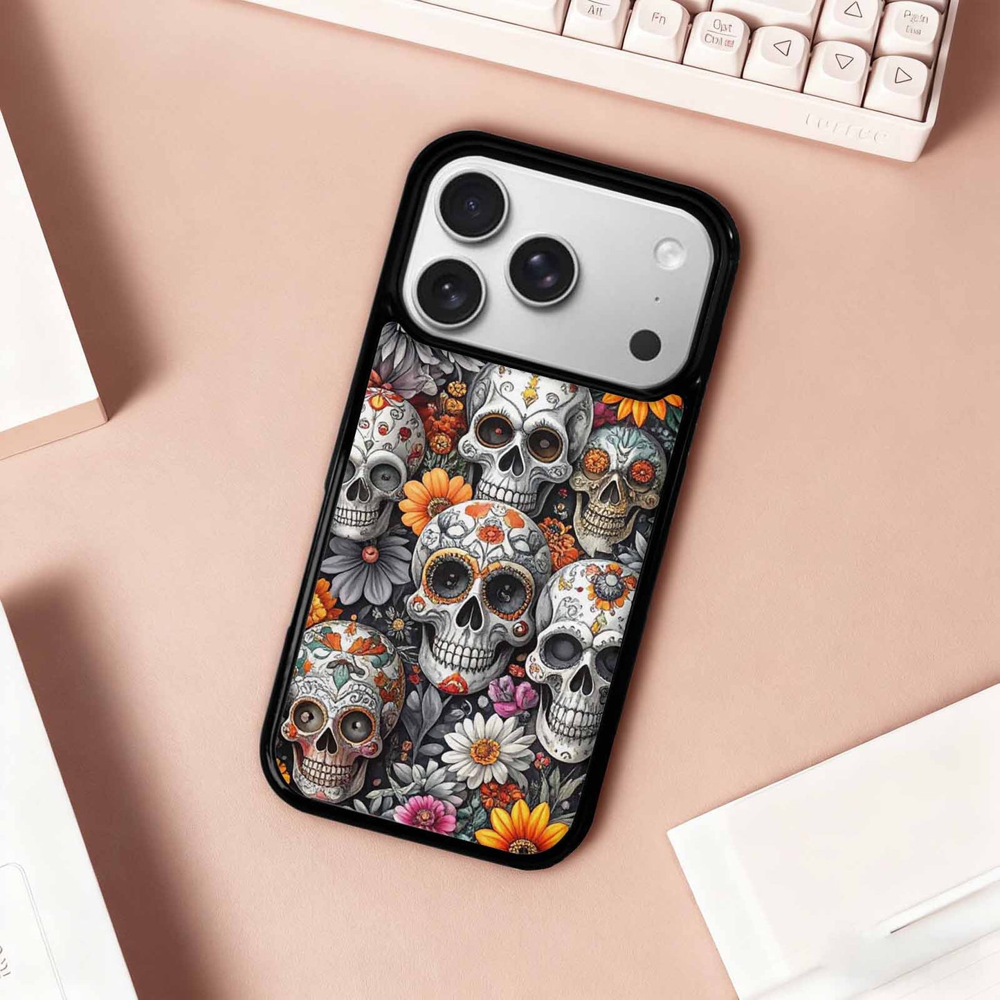iPhone 17 Pro Case — Greyscale Black And White Dark Gothic, Custom Designed Case Cover