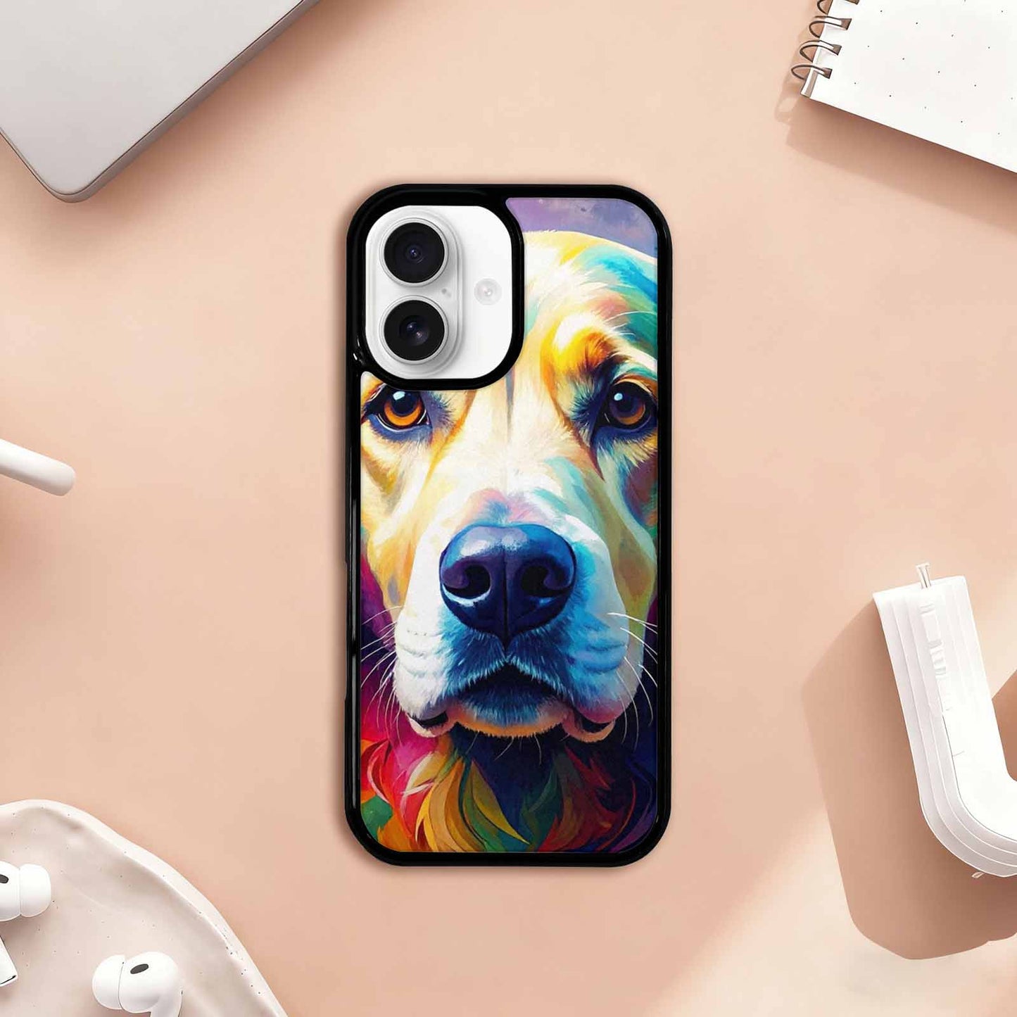 iPhone 17 Case — Golden Retriever Watercolor Art Watercolor Abstract, Customized Protective Case