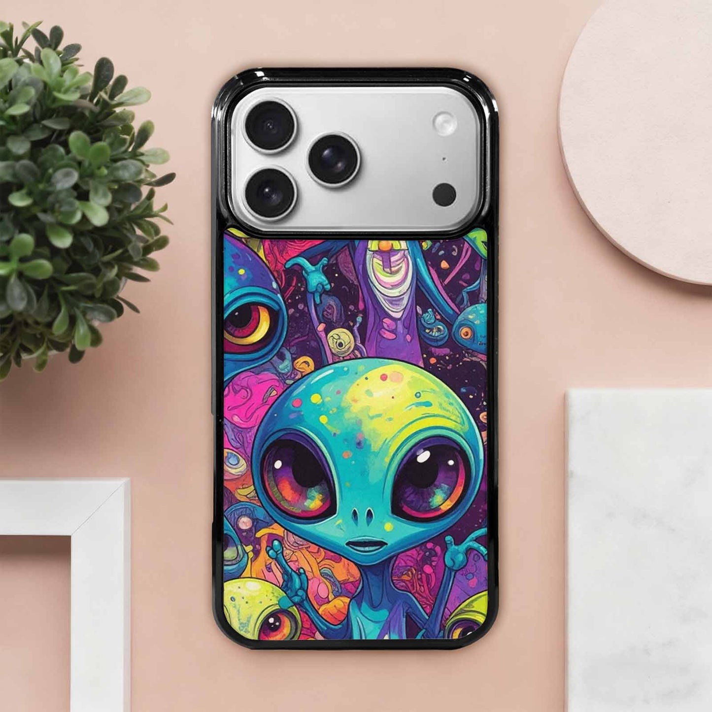 iPhone 17 Pro Max Case — Cartoon Alien Characters Alien Scifi, Custom Made Phone Cover