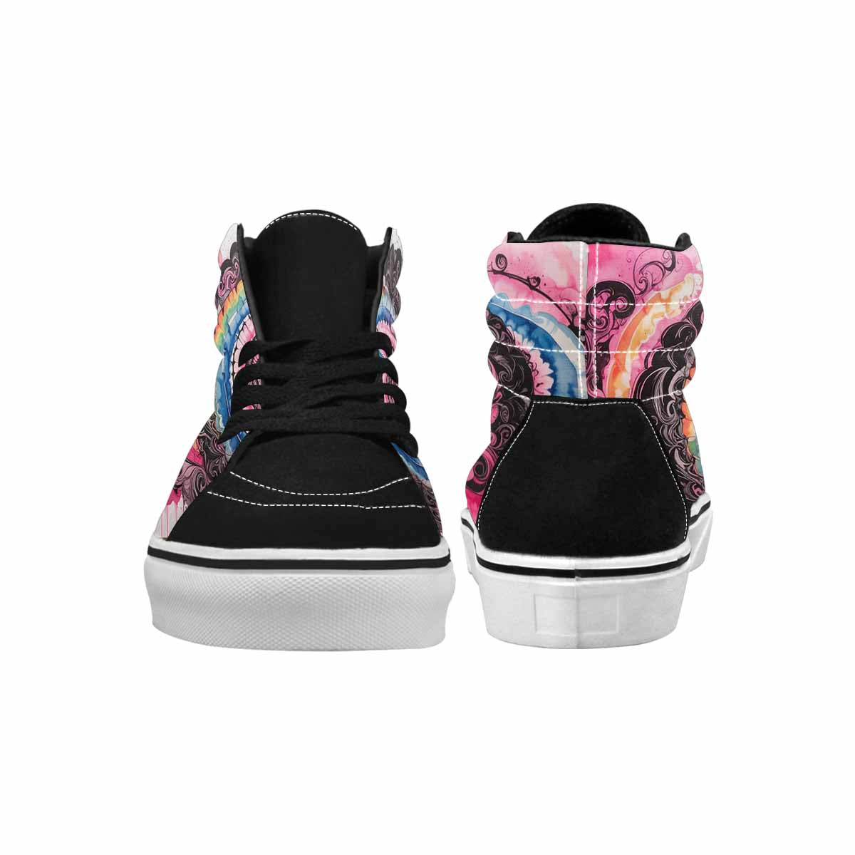 MEN'S Tie High Top Canvas Surreal Custom Shoes