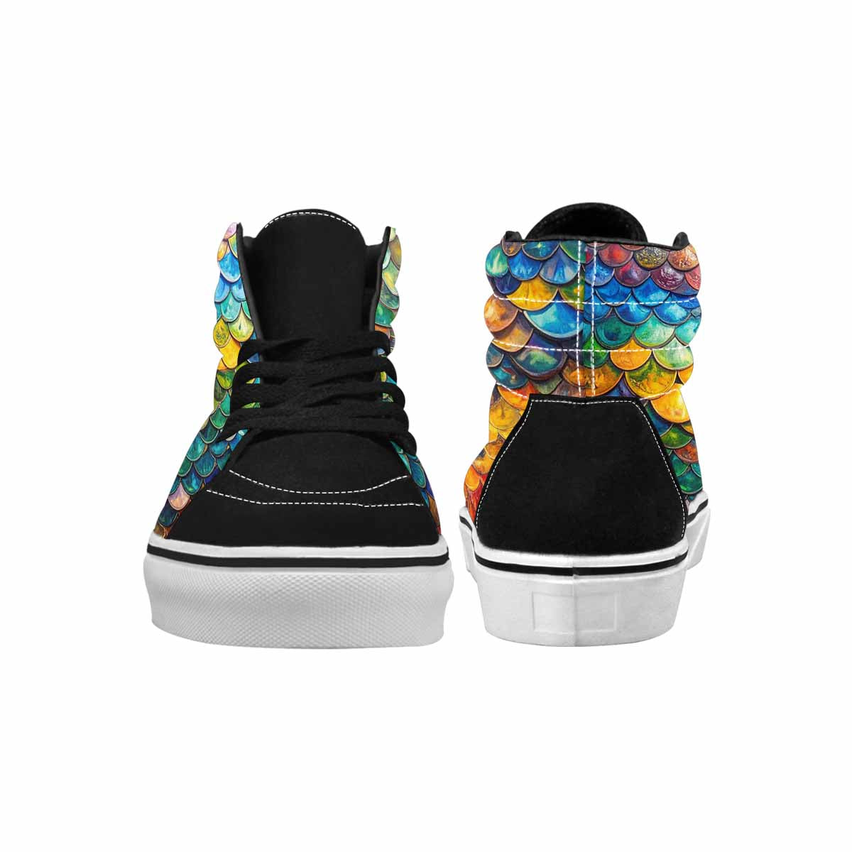 MEN'S Reptile Scale High Top Canvas Melting Art Sneakers