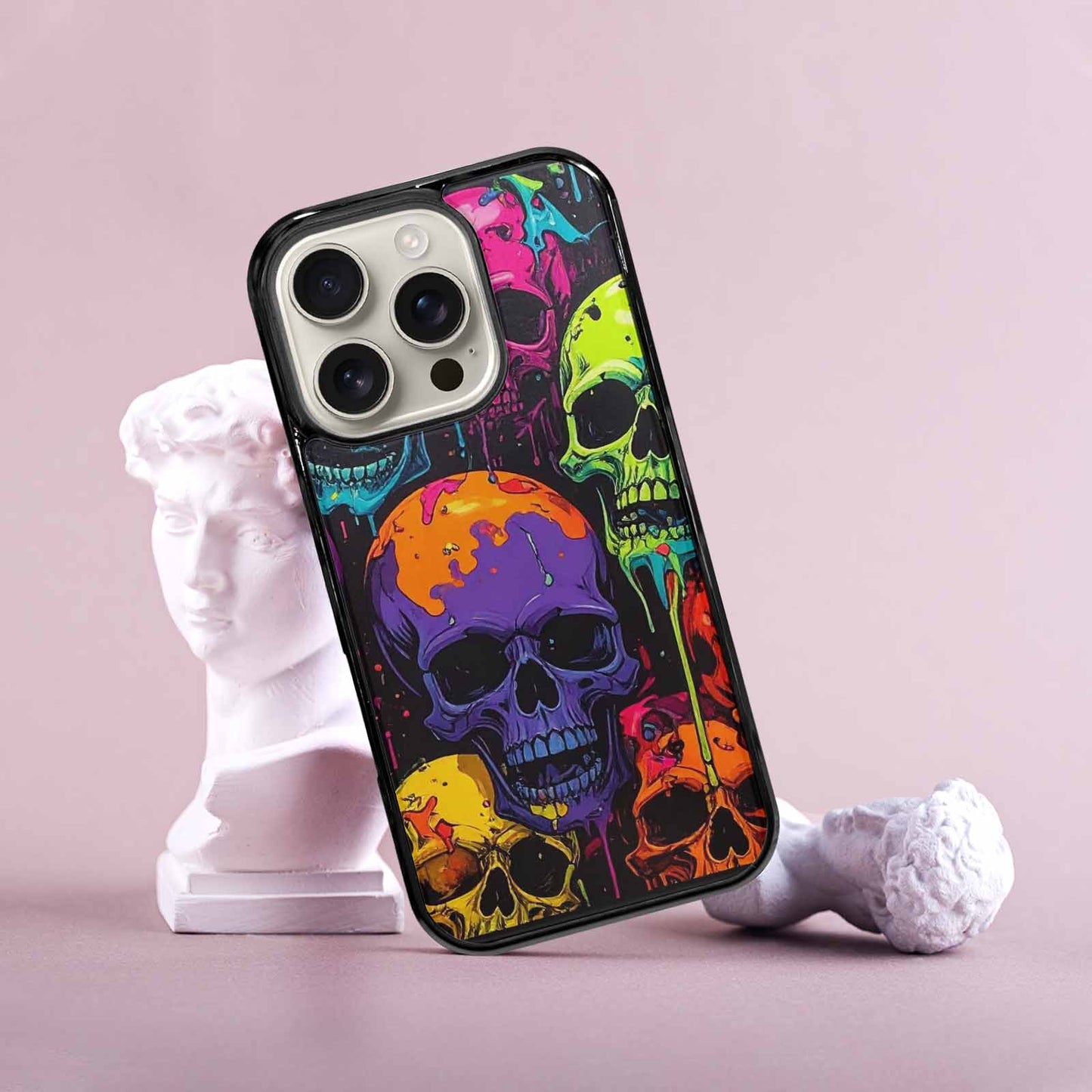 iPhone 16 Pro Case — Vibrant Camo 1000\'s Of Skeletons Neon, Custom Phone Case