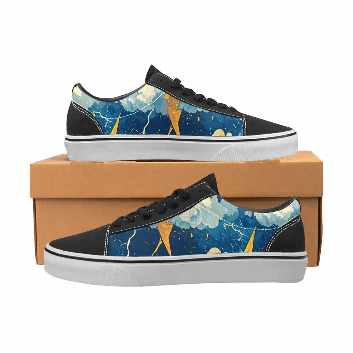 WOMEN'S Lightning Bolt Canvas Lace-Up Surreal Sneakers