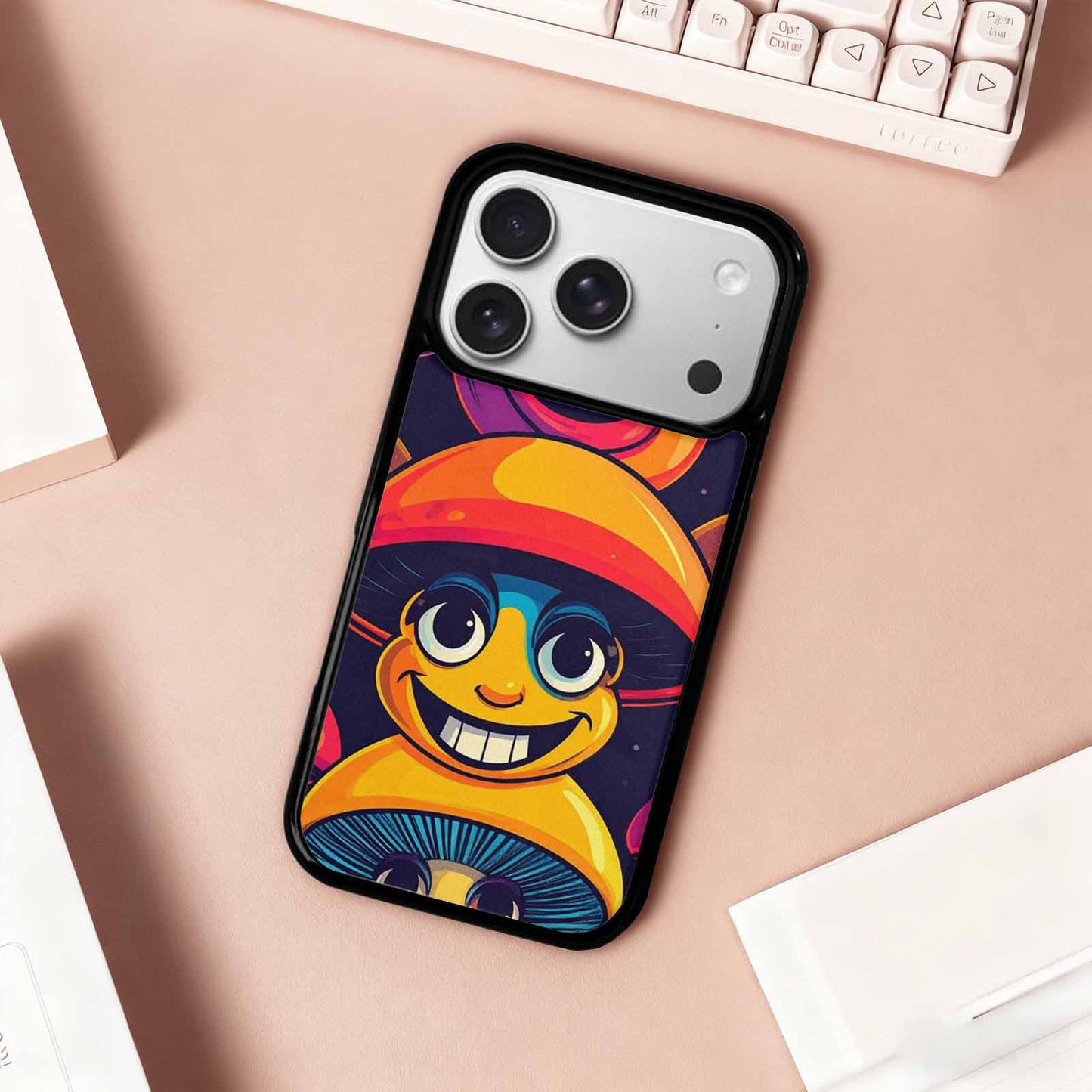 iPhone 17 Pro Case — Retro Mushroom Cartoon Art Pattern Retro, Custom Made Phone Cover