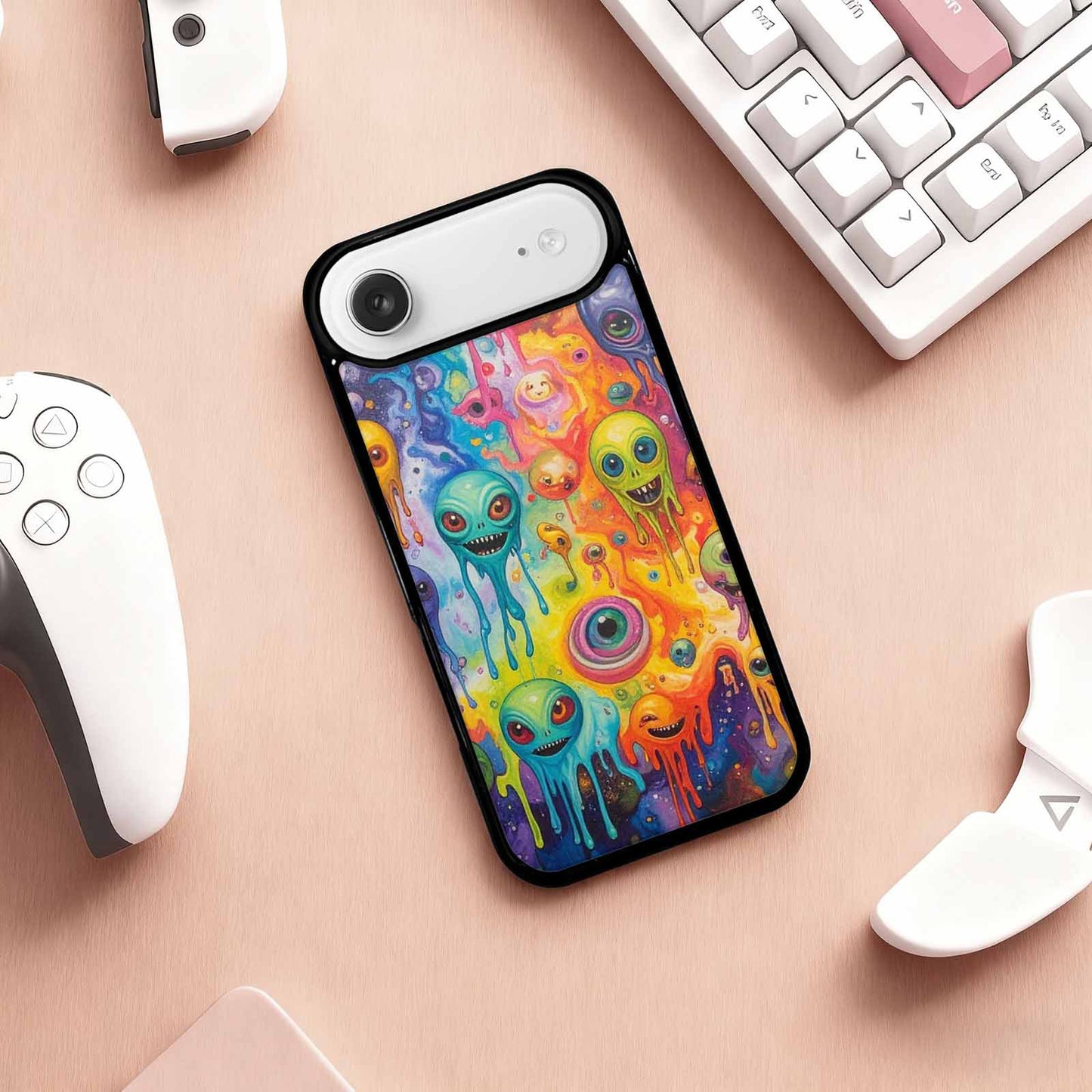 iPhone 17 Air Case — Aliens Tie Dyemelting Aliens P Tie, Customized Protective Case